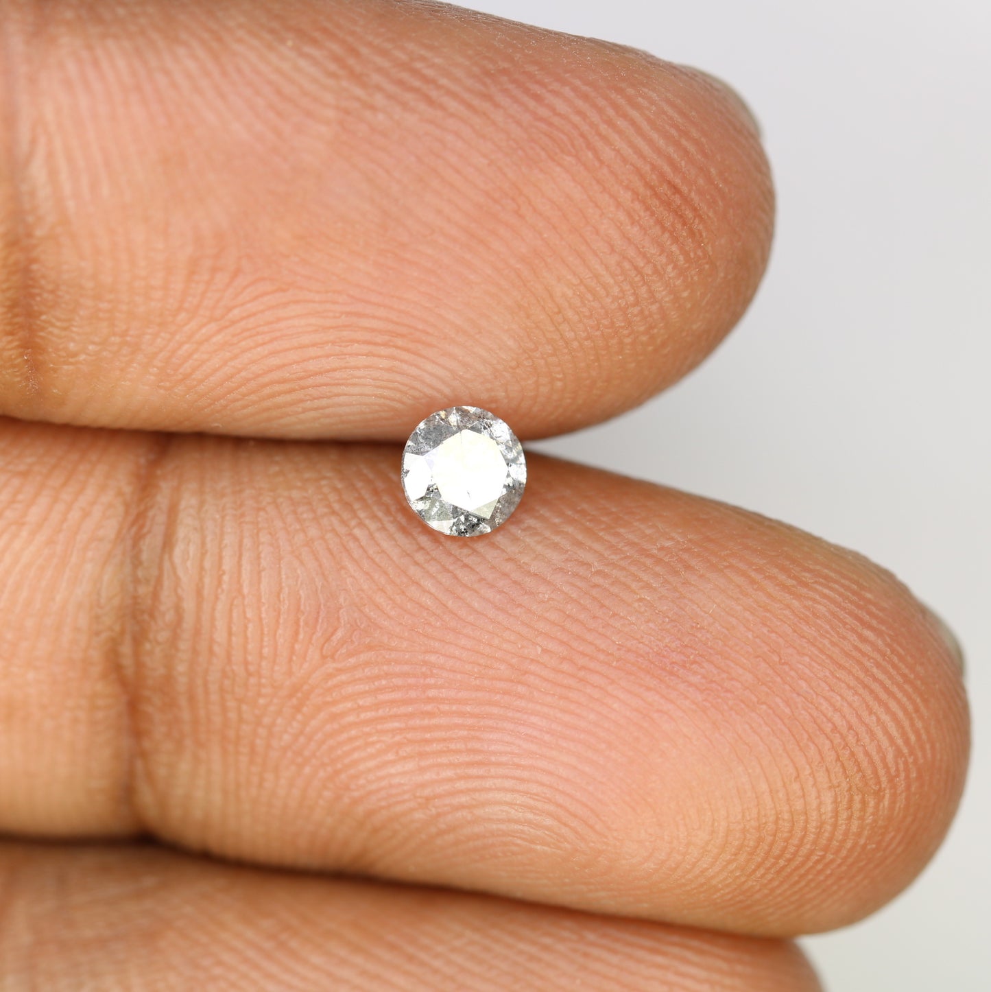 0.40 CT 4.50 x 2.80 MM Round Brilliant Cut Natural Salt and Pepper Diamond for Custom Engagement Rings, Unique Fine Jewelry & Ethical Bridal Jewelry - JayKrishna Diamond
