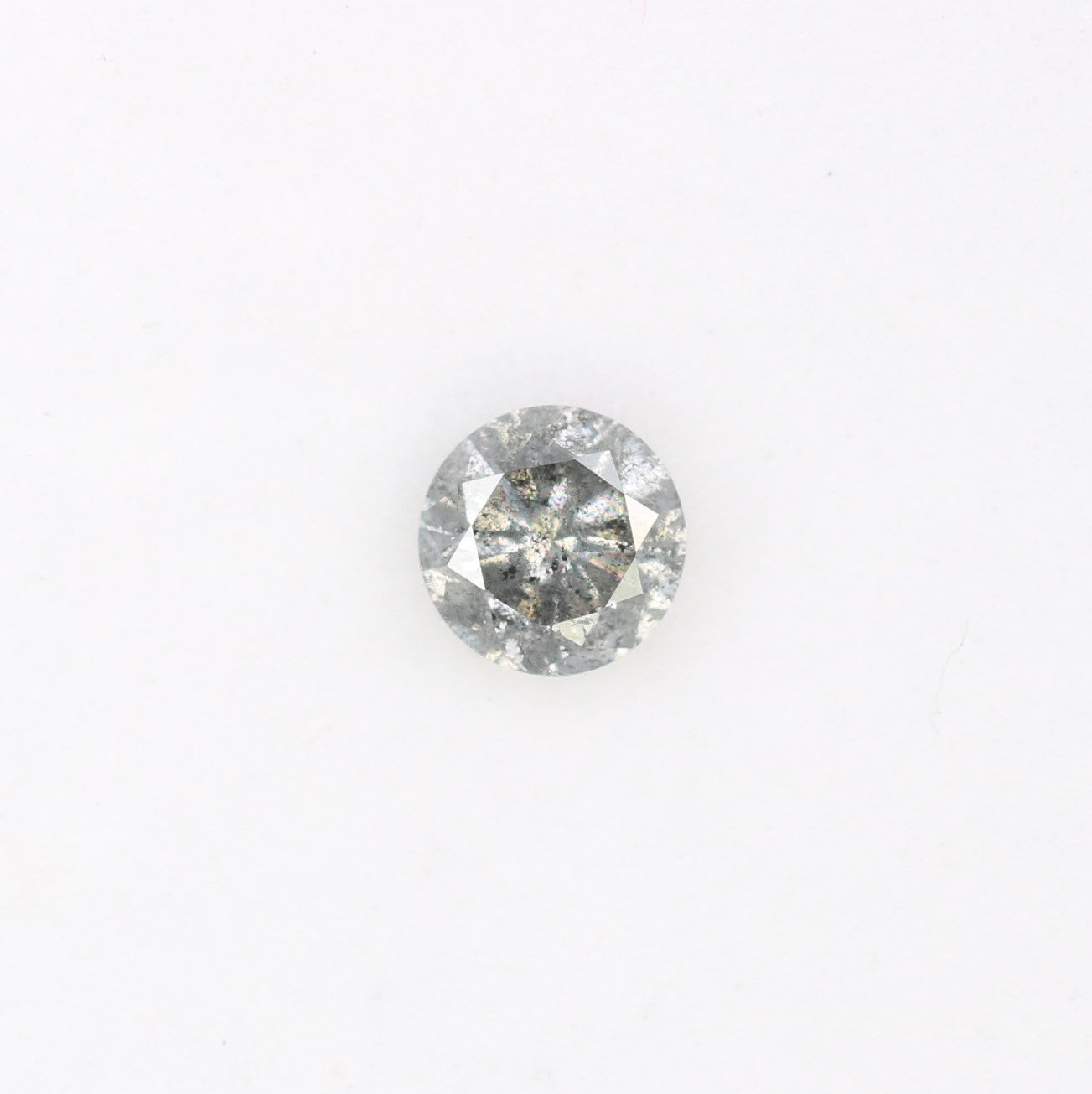 0.40 CT 4.50 x 2.80 MM Round Brilliant Cut Natural Salt and Pepper Diamond for Custom Engagement Rings, Unique Fine Jewelry & Ethical Bridal Jewelry - JayKrishna Diamond