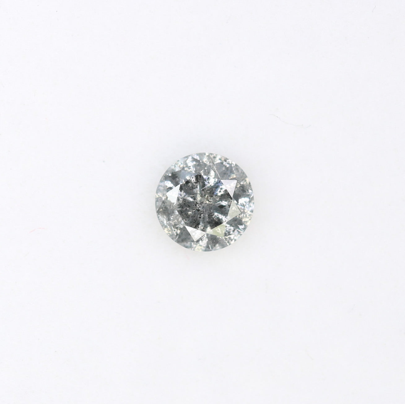 Unique 0.36 CT Salt & Pepper Round Brilliant Cut Diamond | Perfect for Engagement Rings | 4.50 x 2.70 MM - JayKrishna Diamond