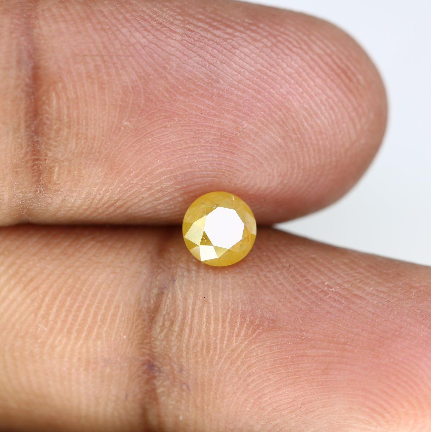 0.84 CT Round Brilliant Cut Yellow Diamond For Engagement Ring - JayKrishna Diamond