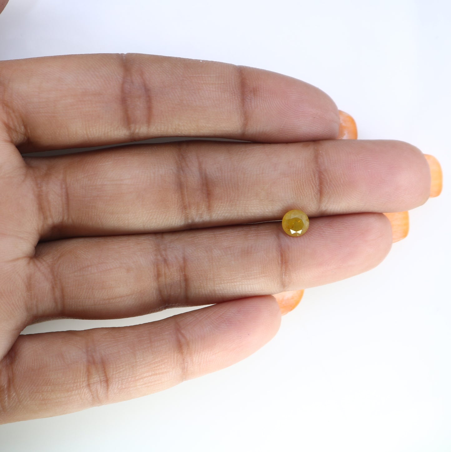 0.84 CT Round Brilliant Cut Yellow Diamond For Engagement Ring - JayKrishna Diamond
