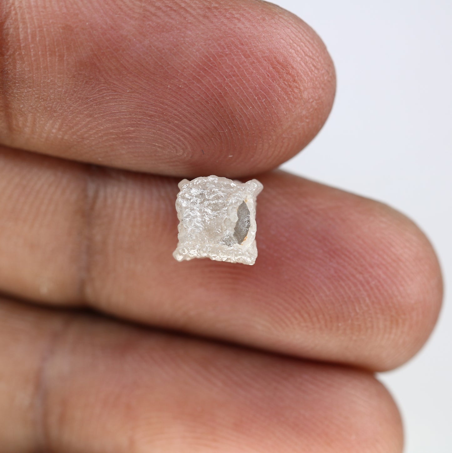 3.02 CT Uncut Grey Irregular Shape Raw Rough Diamond For Promise Ring - JayKrishna Diamond