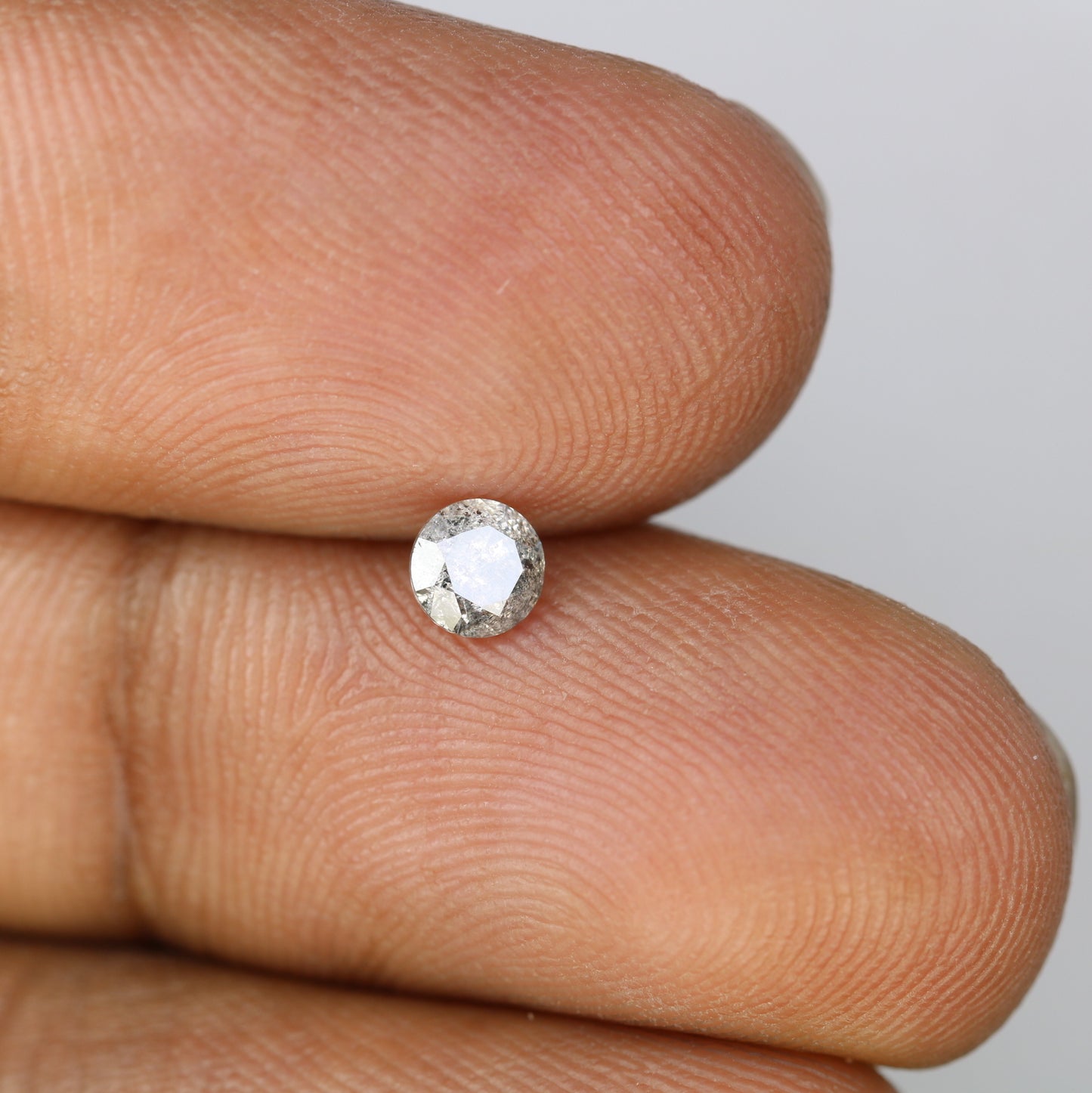 0.35 CT 4.20MM Loose Salt and Pepper Round Brilliant Cut Diamond | Perfect for Custom Engagement Rings, Unique Rustic Jewelry & Wedding Bands - JayKrishna Diamond