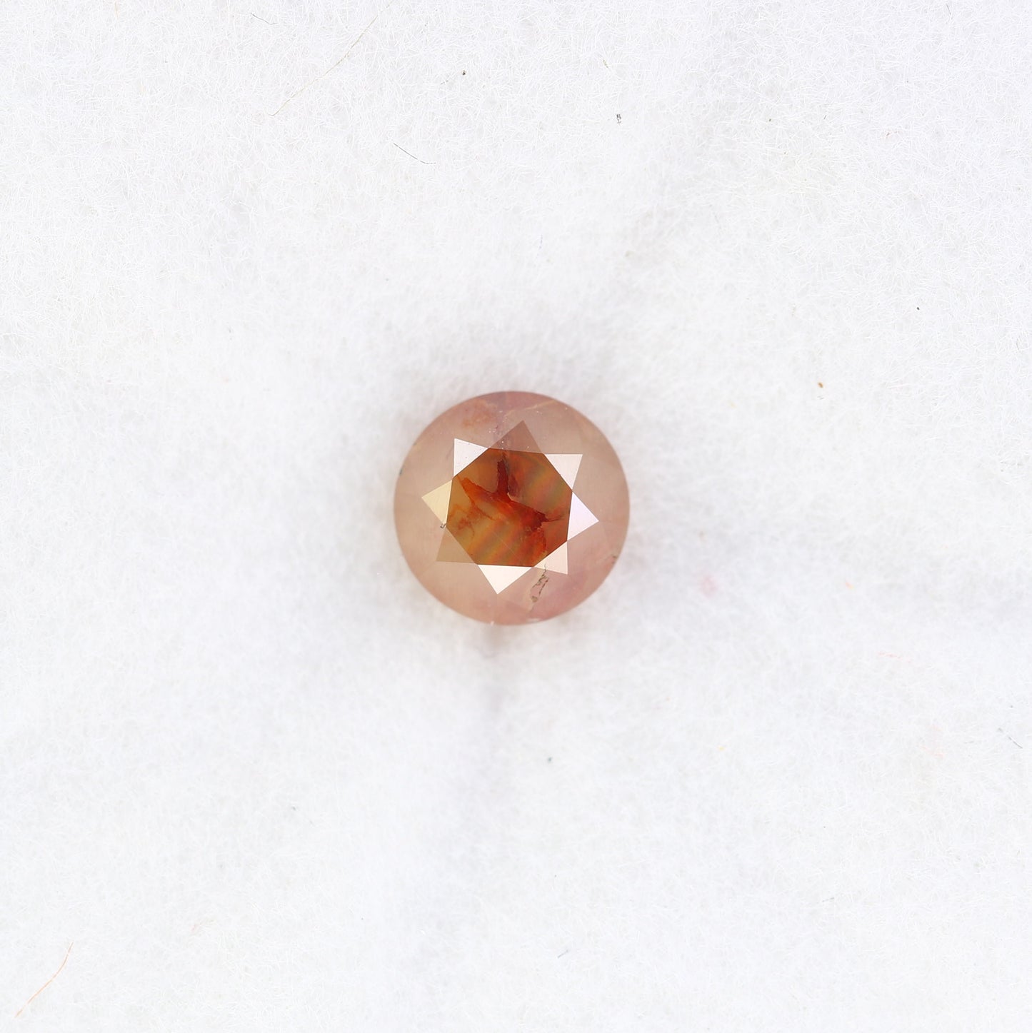 0.74 CT Fancy Red 5.10 MM Polished Round Brilliant Cut Diamond For Proposal Ring - JayKrishna Diamond