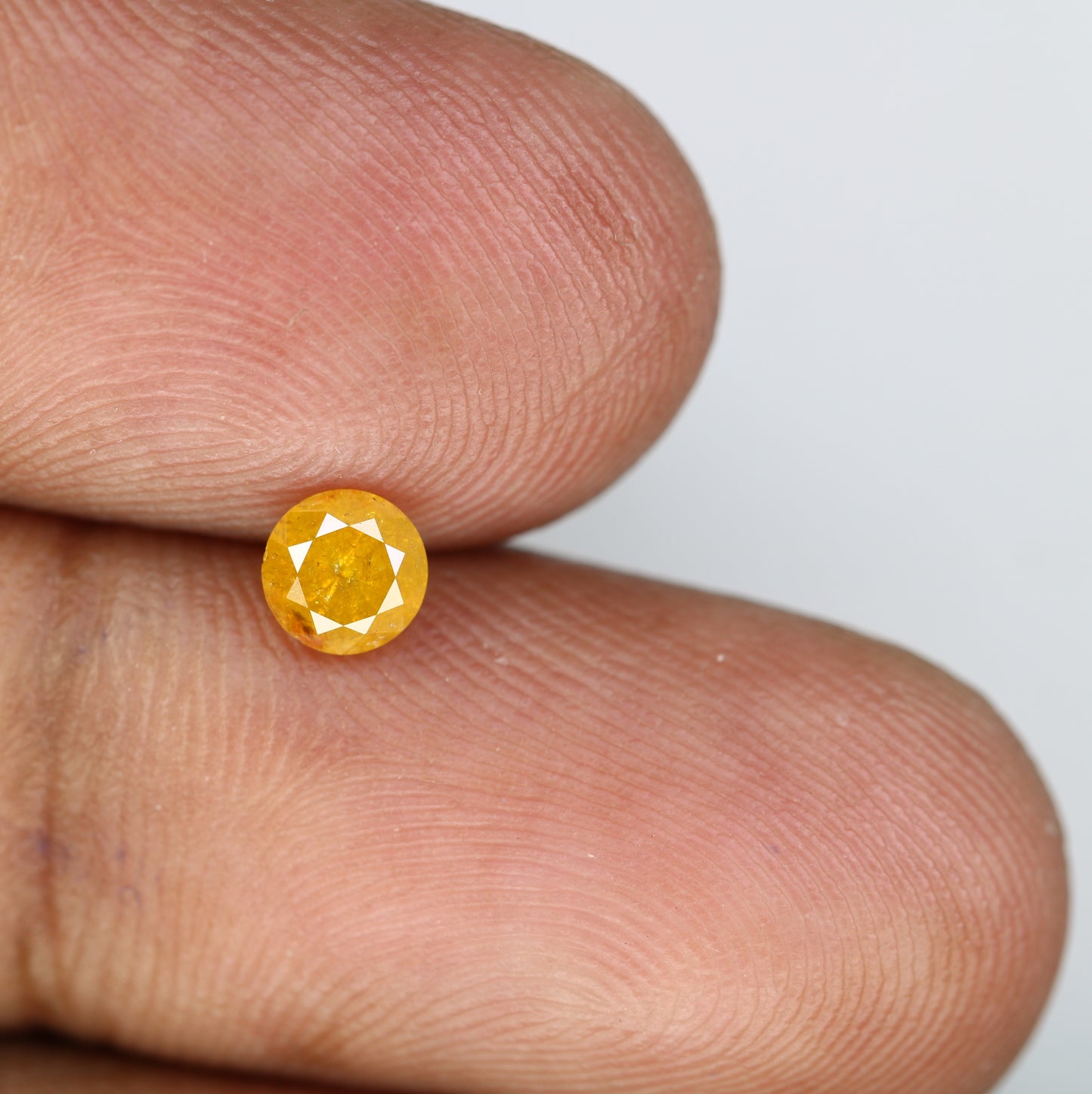 0.48 CT Round Brilliant Cut Yellow Loose Diamond For Engagement Ring - JayKrishna Diamond