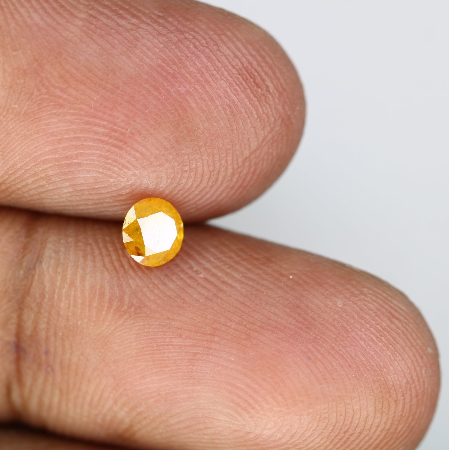0.48 CT Round Brilliant Cut Yellow Loose Diamond For Engagement Ring - JayKrishna Diamond