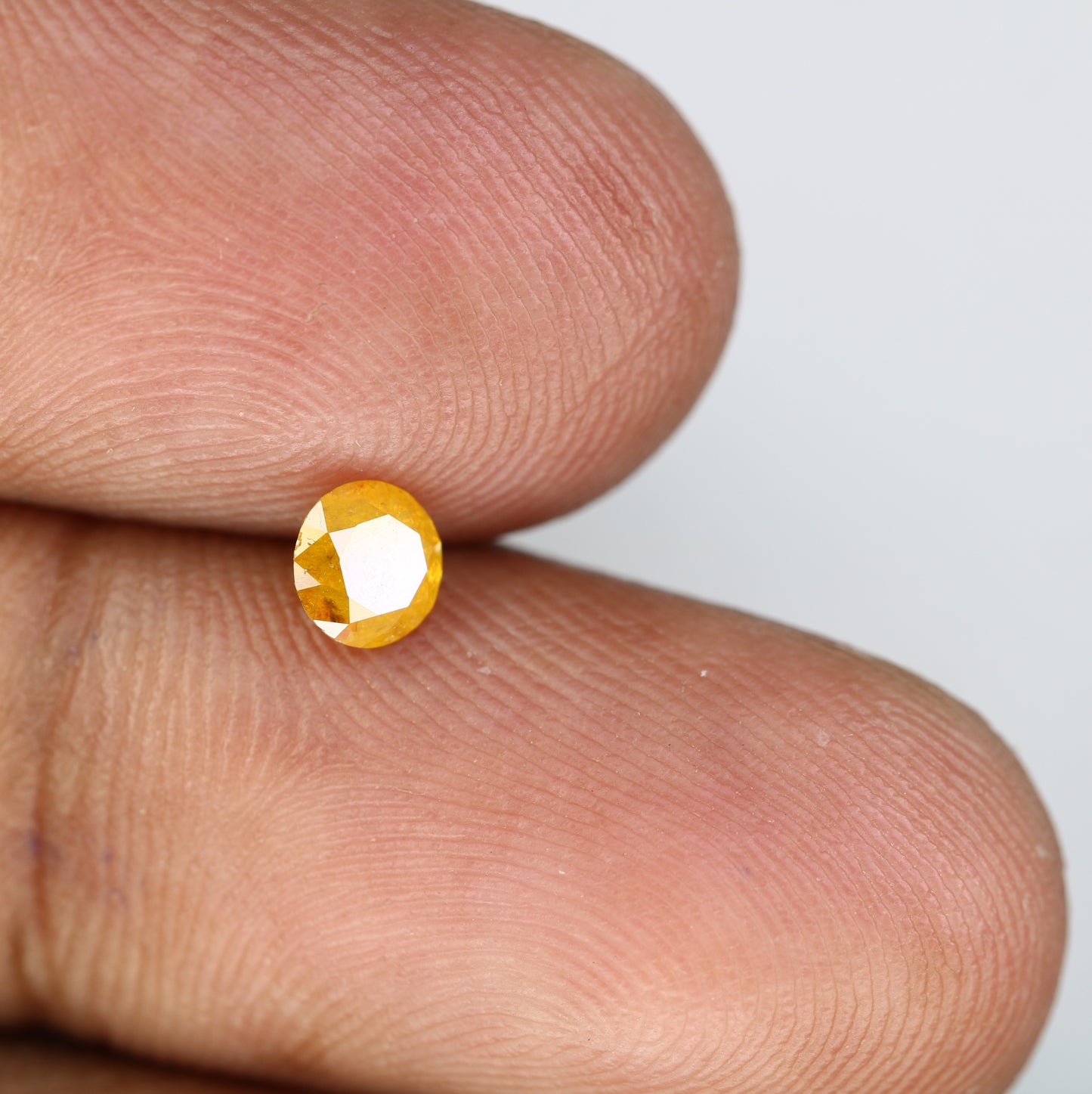 0.48 CT Round Brilliant Cut Yellow Loose Diamond For Engagement Ring - JayKrishna Diamond