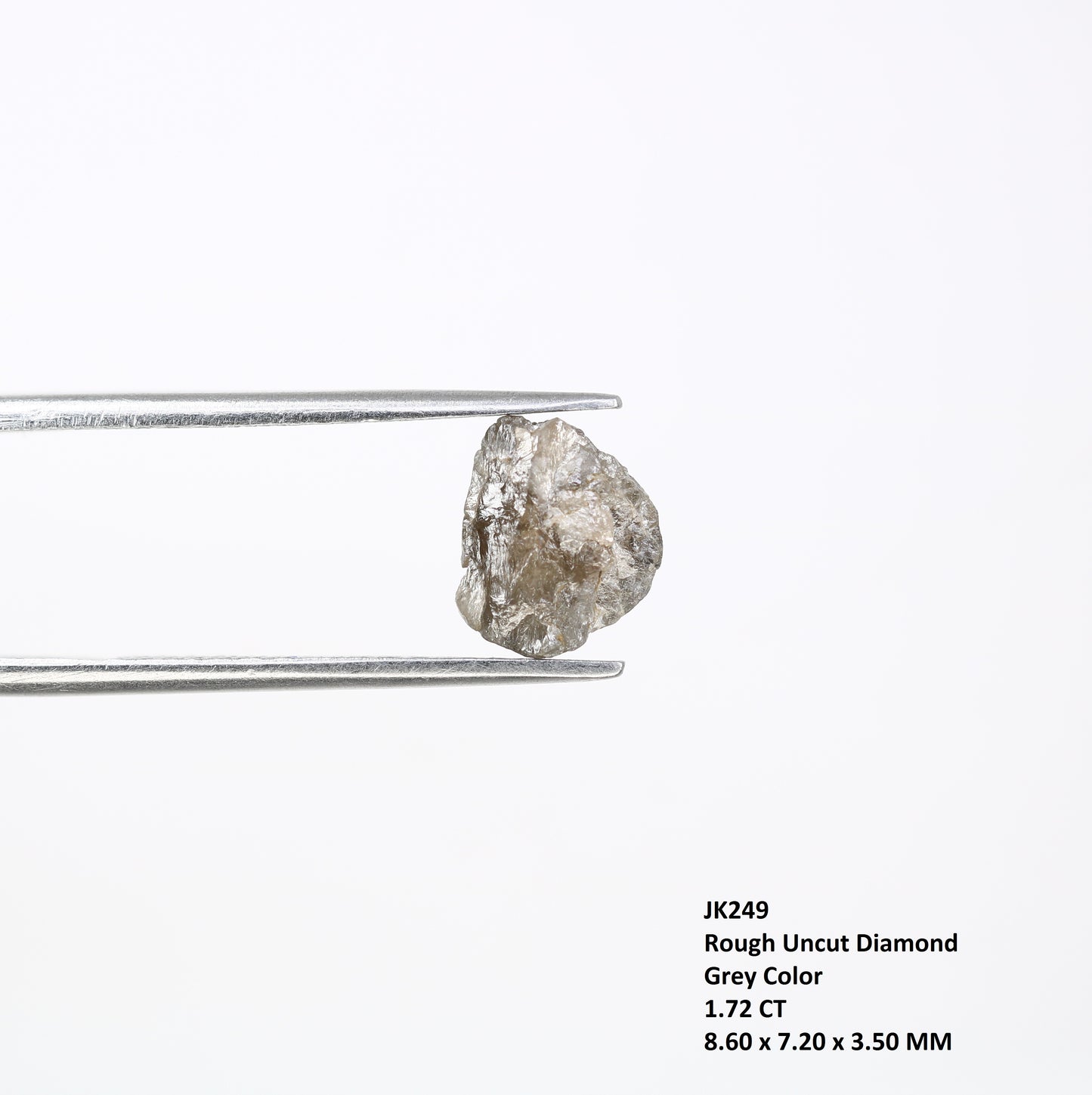 1.72 CT Rough Grey Irregular Shape Raw Diamond For Engagement Ring - JayKrishna Diamond