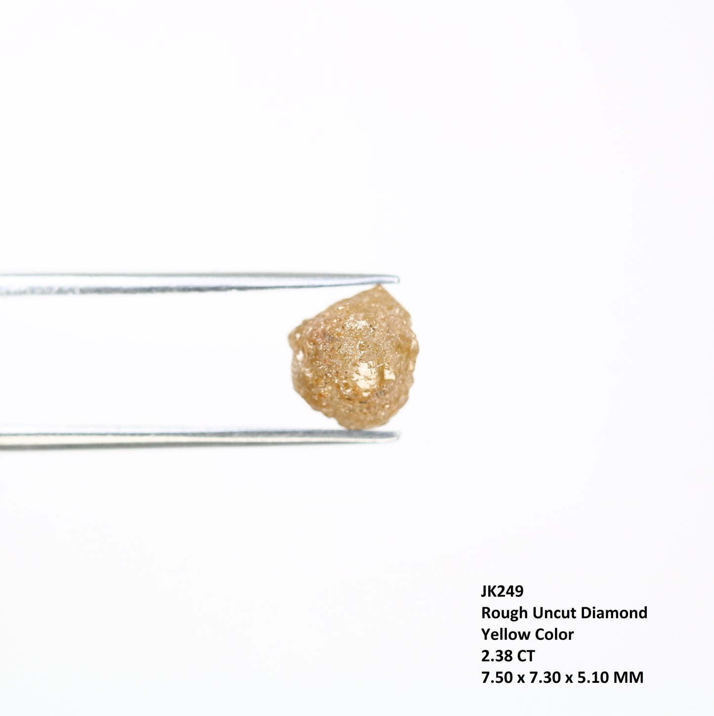 2.38 CT Raw Rough Yellow Irregular Shape Diamond For Statement Ring - JayKrishna Diamond