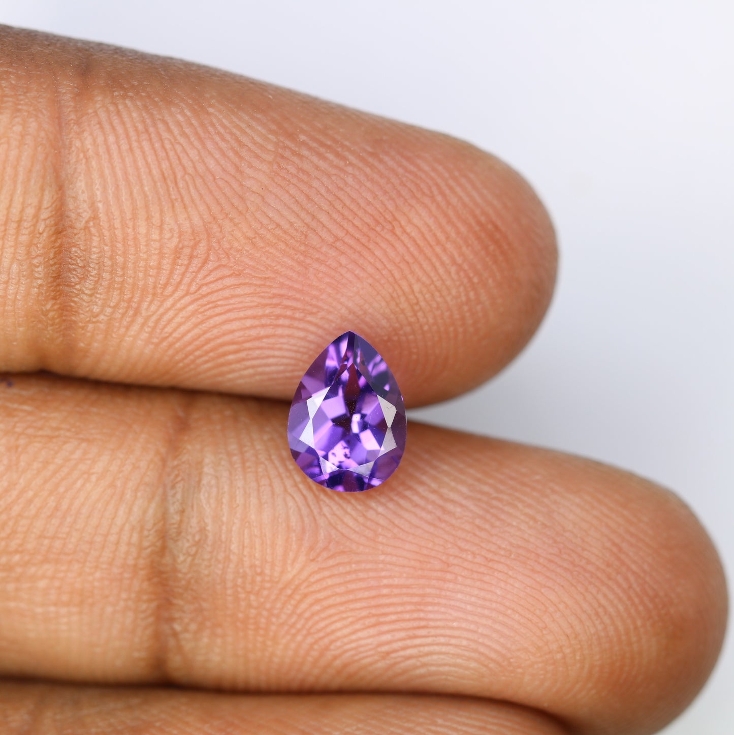 1.17 CT Amethyst Gemstone Pear Shape Purple Gemstone For Engagement Ring - JayKrishna Diamond