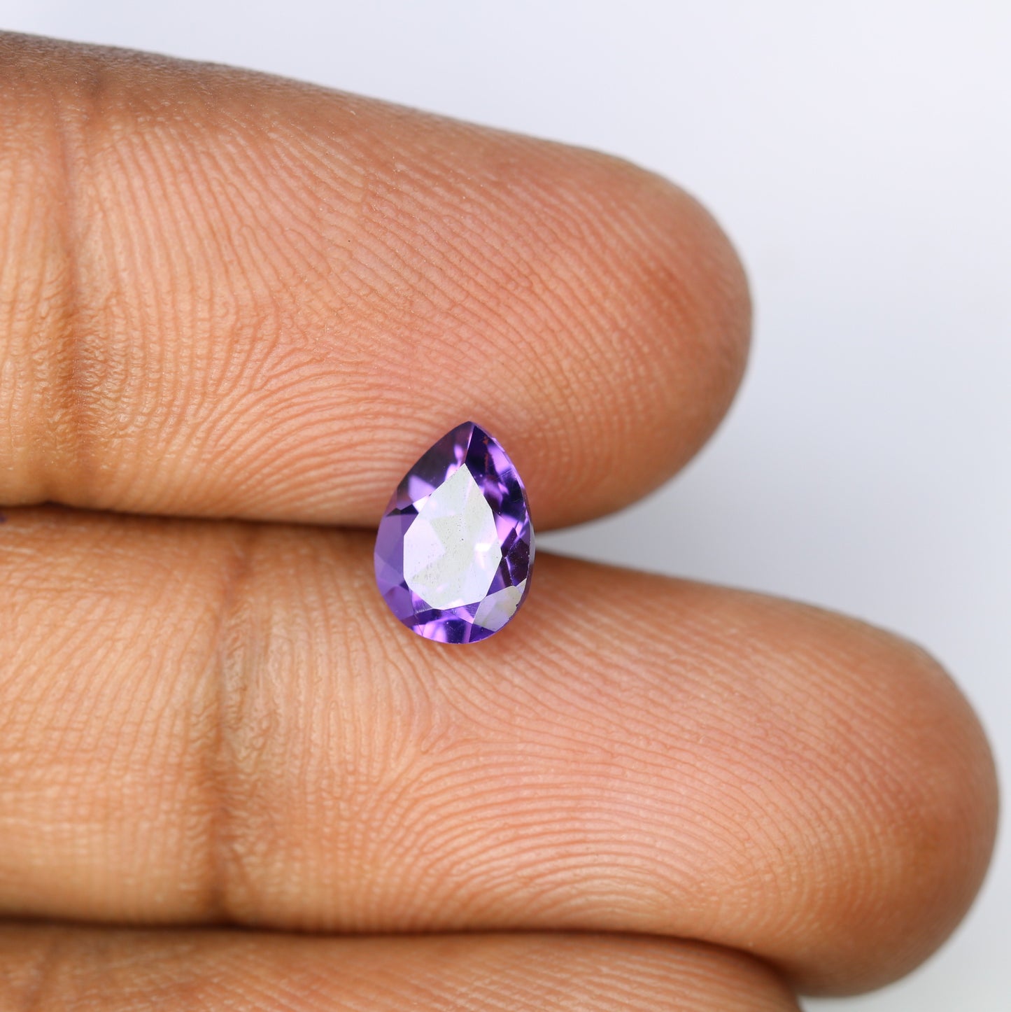 1.17 CT Amethyst Gemstone Pear Shape Purple Gemstone For Engagement Ring - JayKrishna Diamond