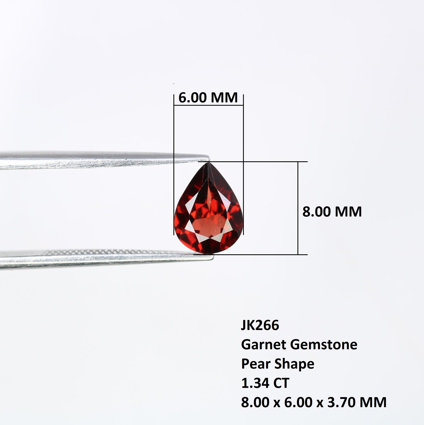 1.34 CT Red Stone Pear Shape Garnet Gemstone For Engagement Ring - JayKrishna Diamond