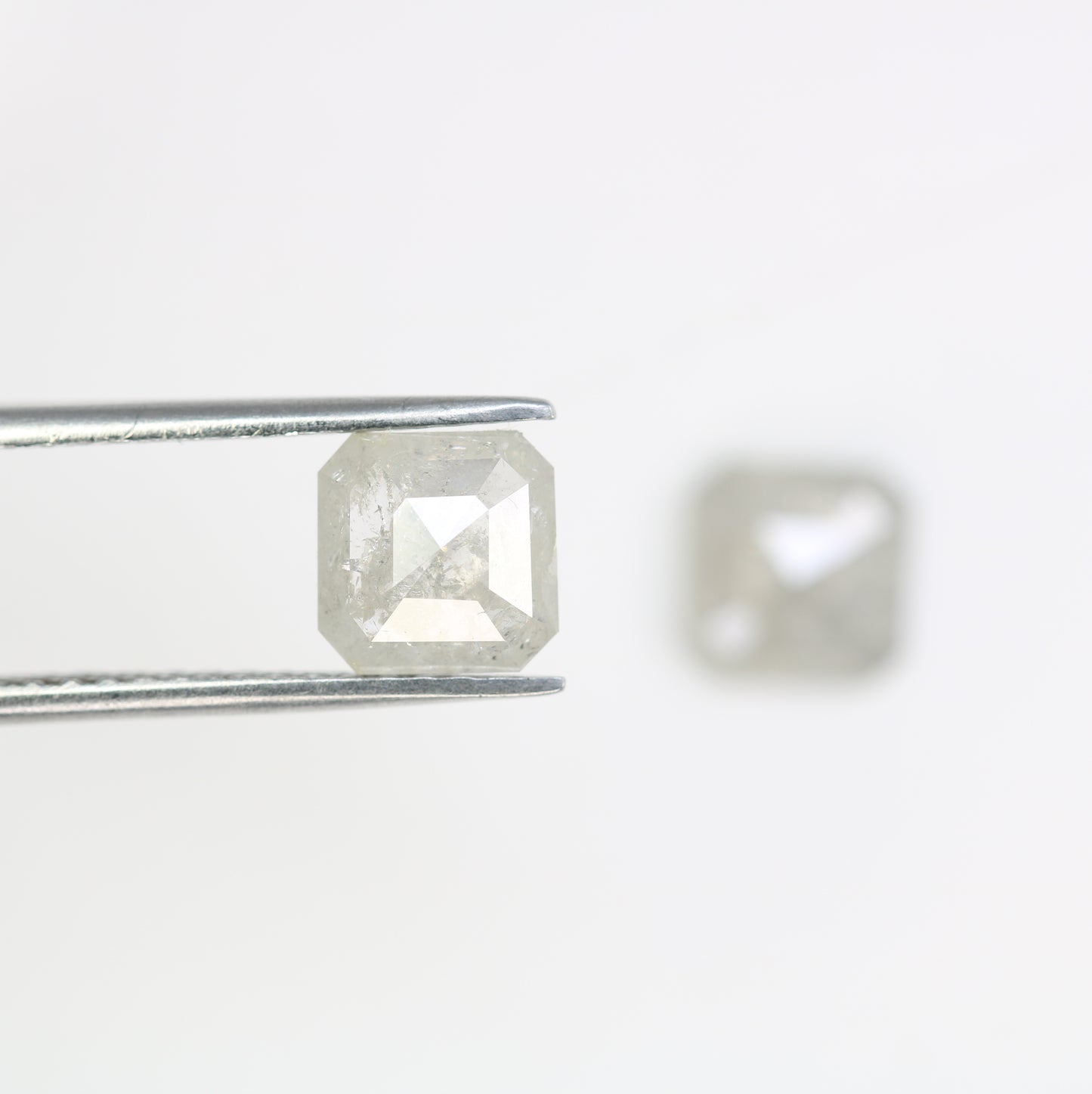 3.00 CT White Grey Asscher Shape Loose Pair Diamond For Engagement Ring - JayKrishna Diamond