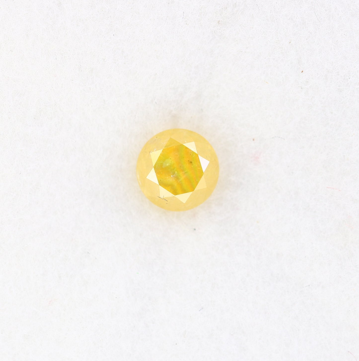 0.47 CT Round Brilliant Cut Natural Yellow Loose Diamond For Engagement Ring - JayKrishna Diamond