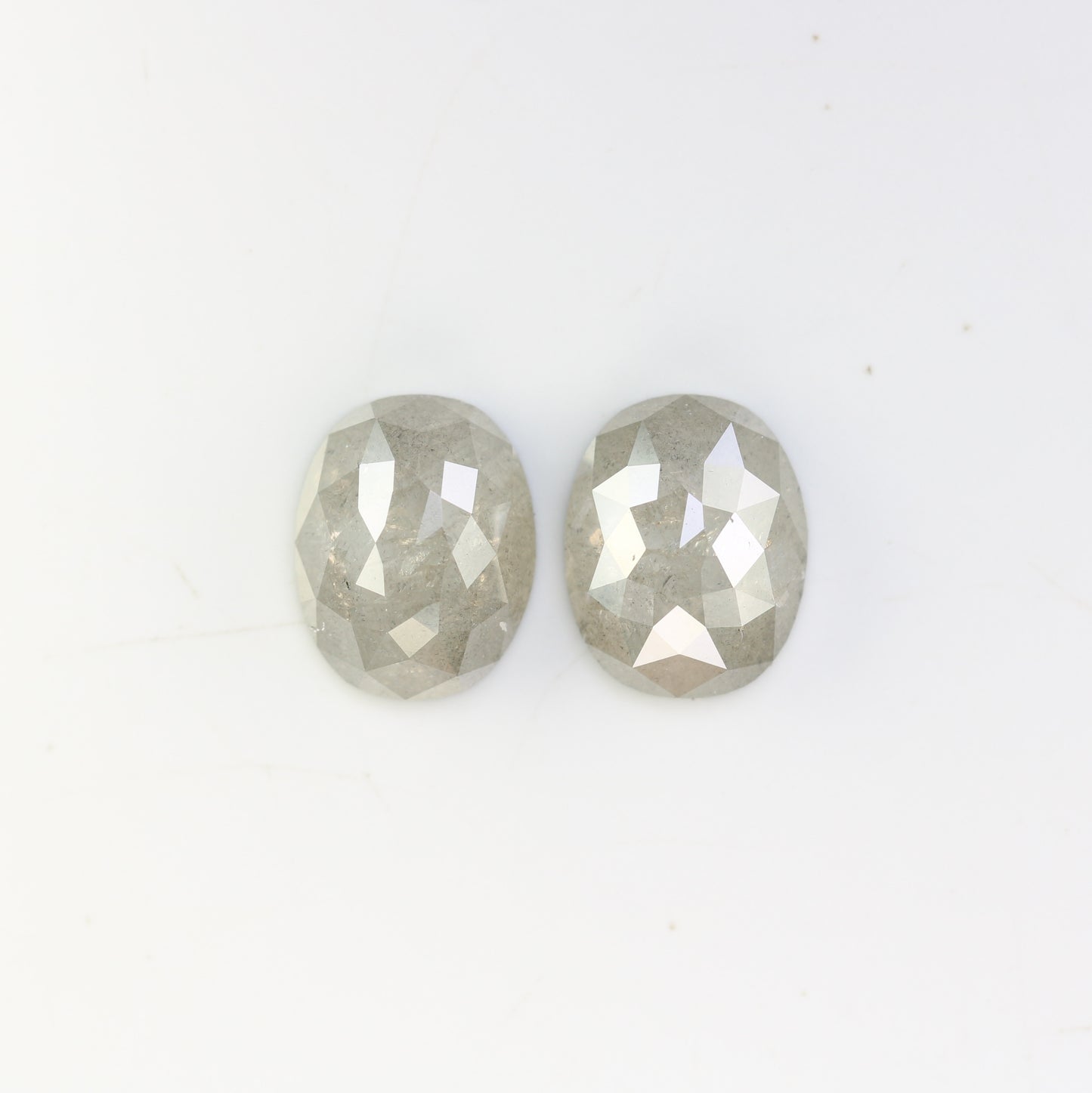 3.06 CT Oval Shape Grey Natural Loose Pair Diamond For Engagement Ring - JayKrishna Diamond