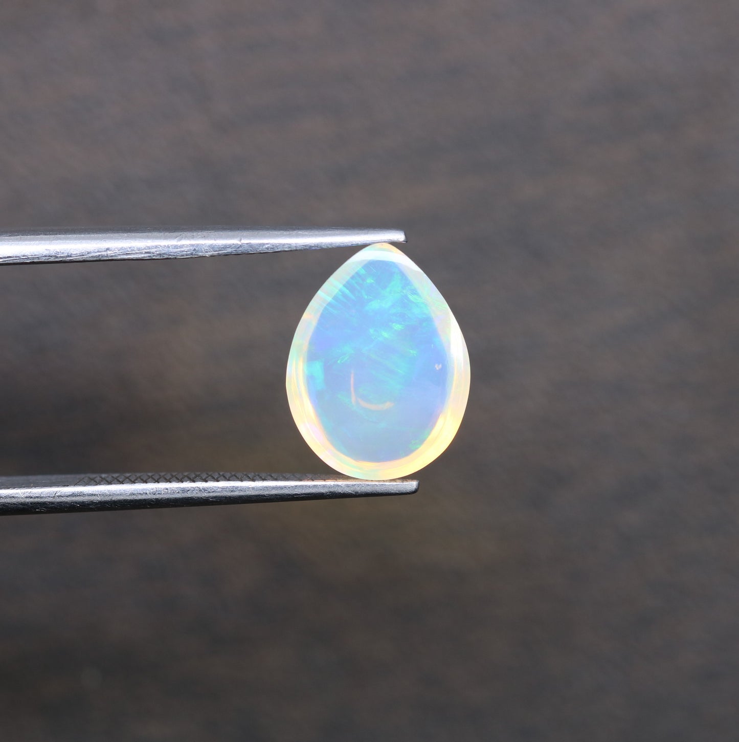 1.49 CT 10.40 x 8.00 MM Opal Gemstone Rainbow Blue Pear Shape Stone For Engagement Ring - JayKrishna Diamond