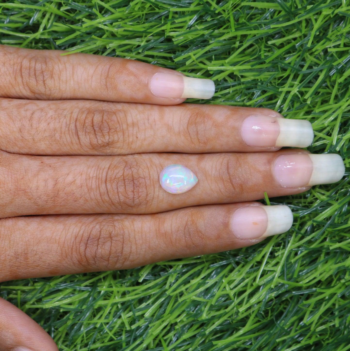 1.49 CT 10.40 x 8.00 MM Opal Gemstone Rainbow Blue Pear Shape Stone For Engagement Ring - JayKrishna Diamond