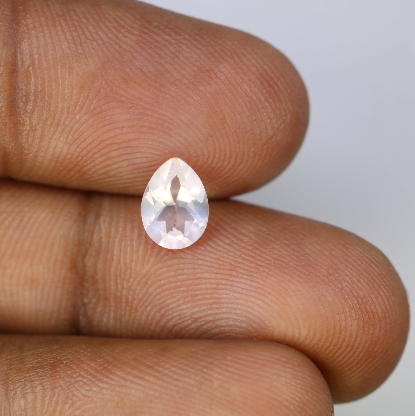 1.06 CT 8.10 MM Beautiful Pear Shape Rose Quartz Gemstone For Pendant - JayKrishna Diamond