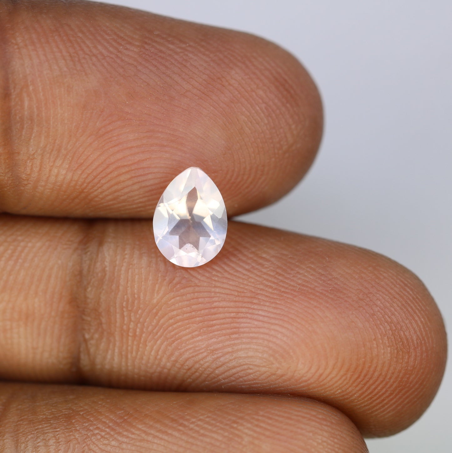 1.06 CT 8.10 MM Beautiful Pear Shape Rose Quartz Gemstone For Pendant - JayKrishna Diamond