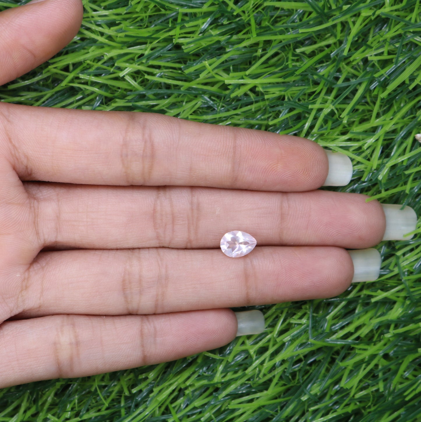 1.06 CT 8.10 MM Beautiful Pear Shape Rose Quartz Gemstone For Pendant - JayKrishna Diamond
