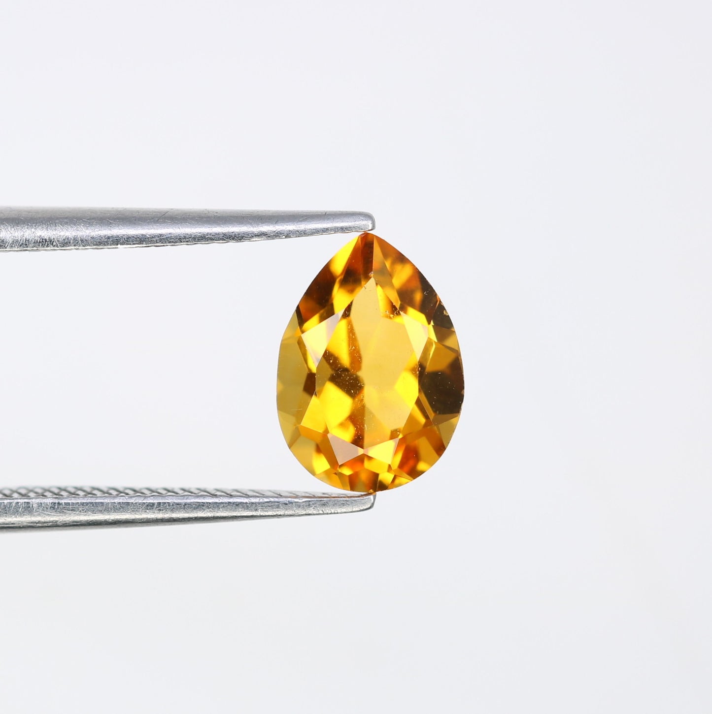 1.15 CT 8.30 MM Citrine Gemstone Pear Cut Orange Stone For Engagement Ring - JayKrishna Diamond