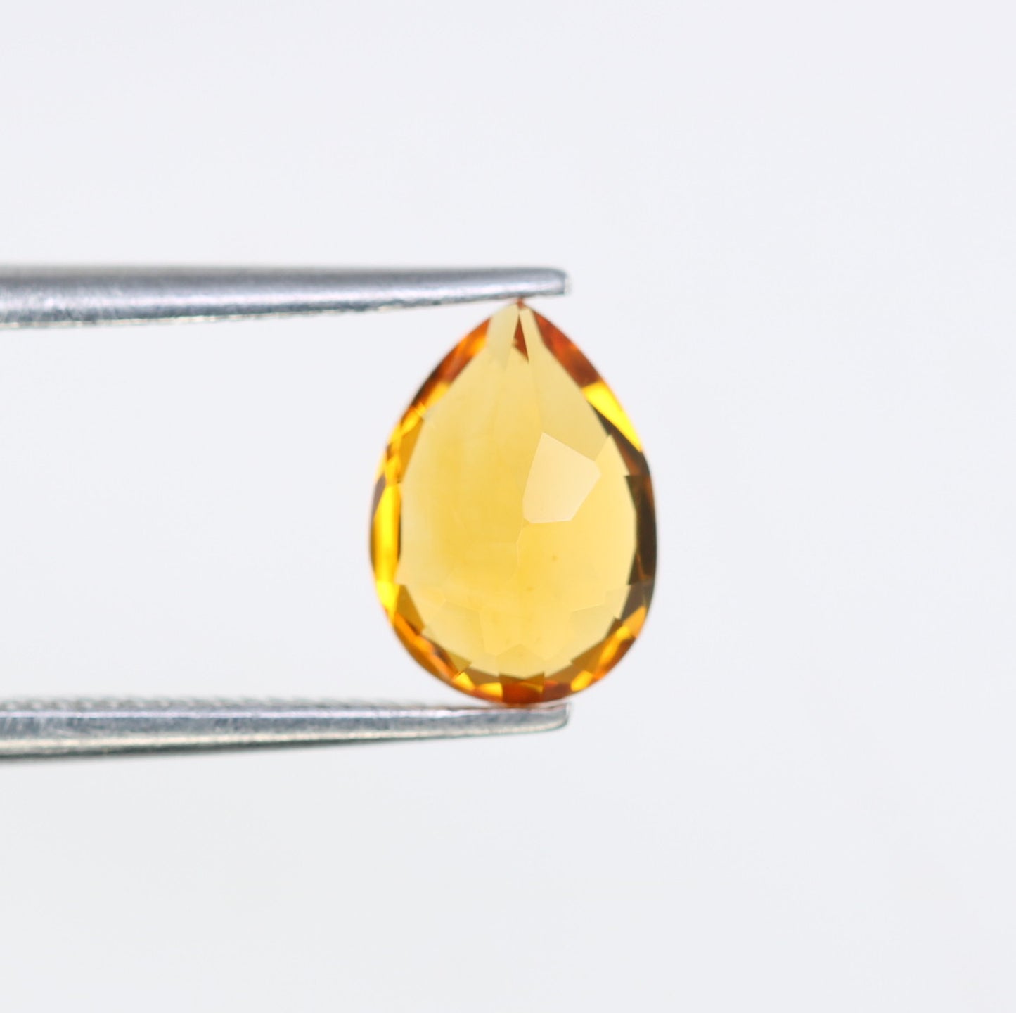 1.15 CT 8.30 MM Citrine Gemstone Pear Cut Orange Stone For Engagement Ring - JayKrishna Diamond