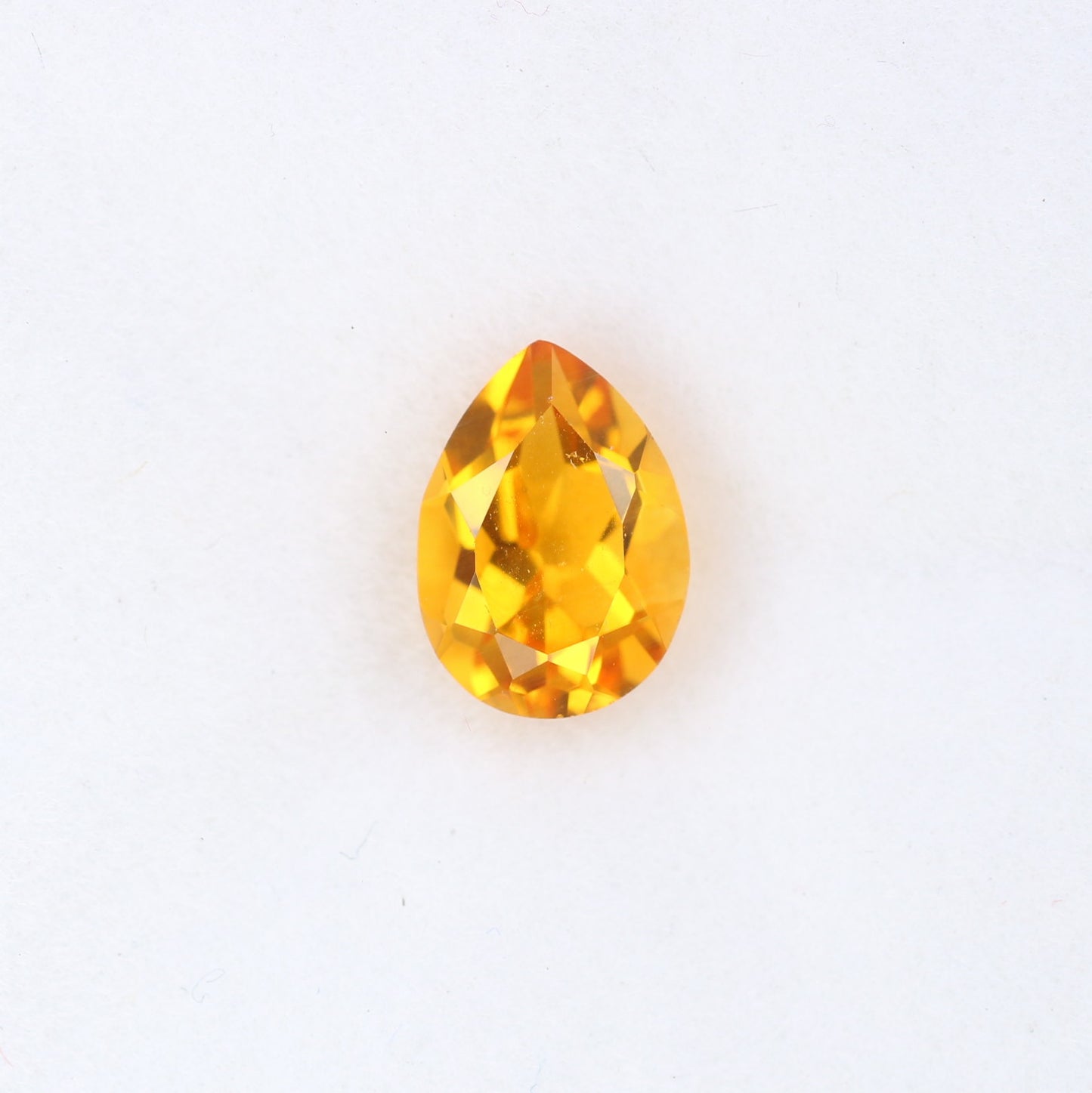 1.15 CT 8.30 MM Citrine Gemstone Pear Cut Orange Stone For Engagement Ring - JayKrishna Diamond