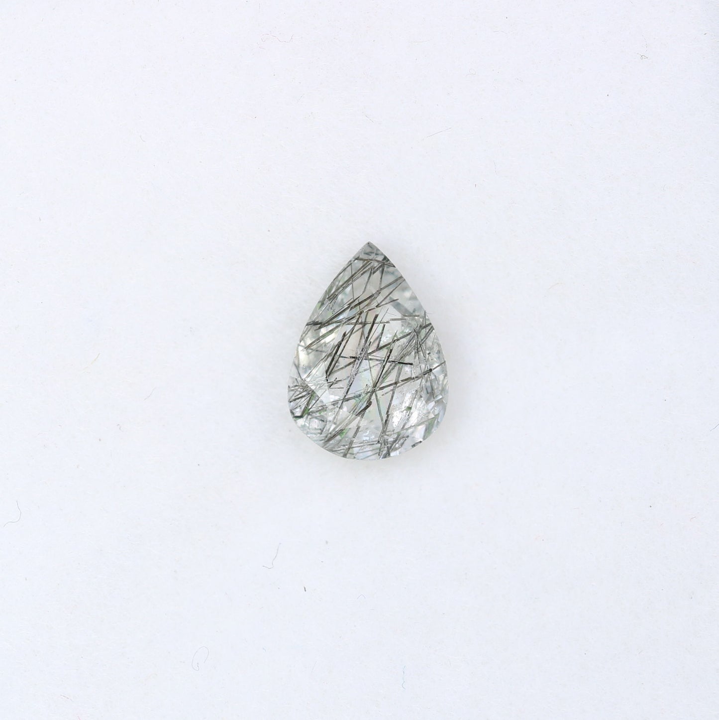 0.86 CT 8.00 MM Pear Shape Black Rutile Natural Gemstone For Engagement Ring - JayKrishna Diamond
