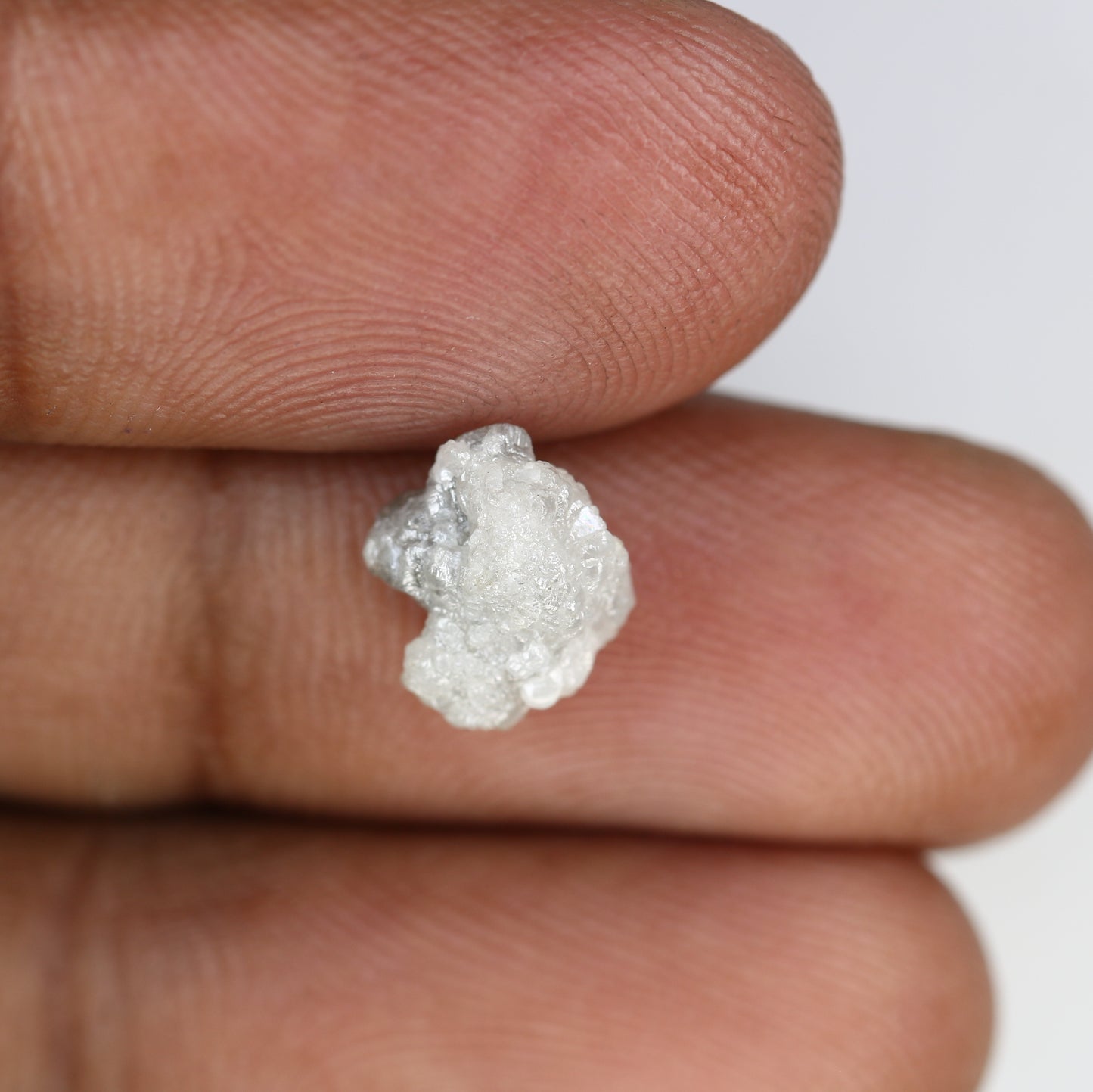 2.90 Carat 10 MM Raw Diamond White Rough Natural Loose Uncut Diamond For Wedding Ring - JayKrishna Diamond