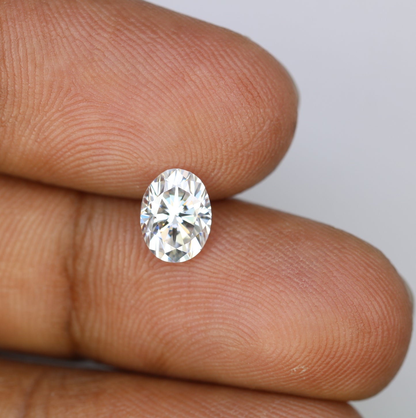 1.44 CT Moissanite Gemstone Oval Cut White Gemstone For Engagement Ring - JayKrishna Diamond