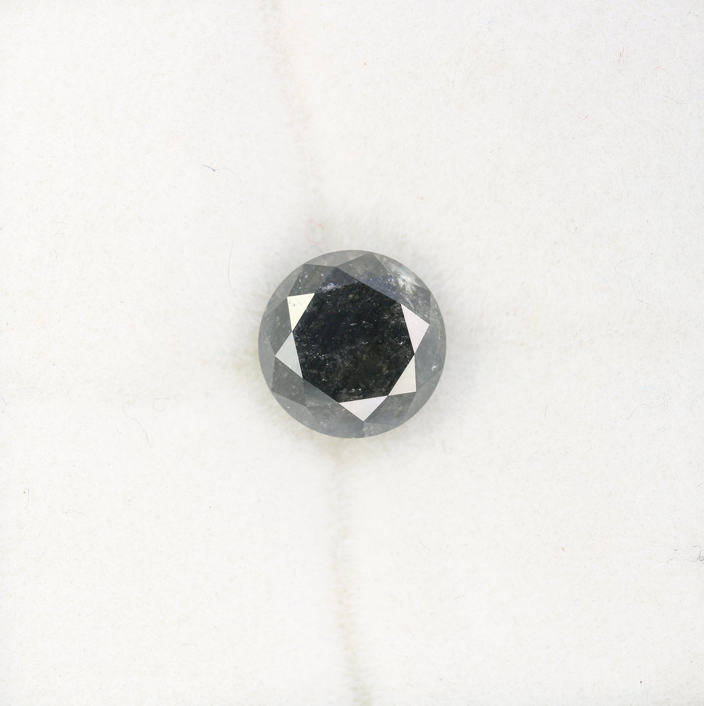2.30 Carat Salt And Pepper Loose Round Brilliant Cut Diamond For Galaxy Ring - JayKrishna Diamond