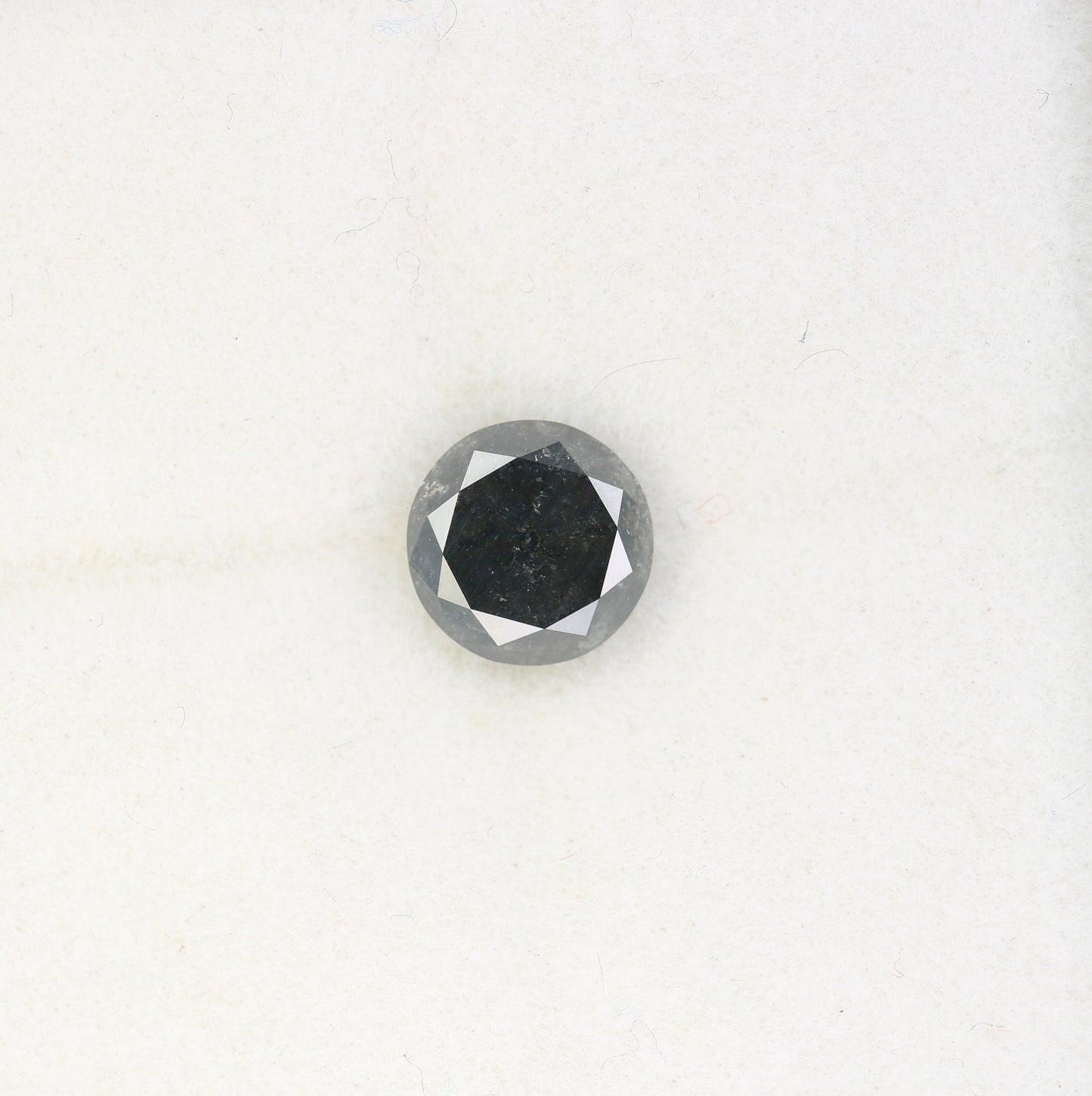 1.14 Carat Black Round Brilliant Cut Salt And Pepper Diamond Ring - JayKrishna Diamond