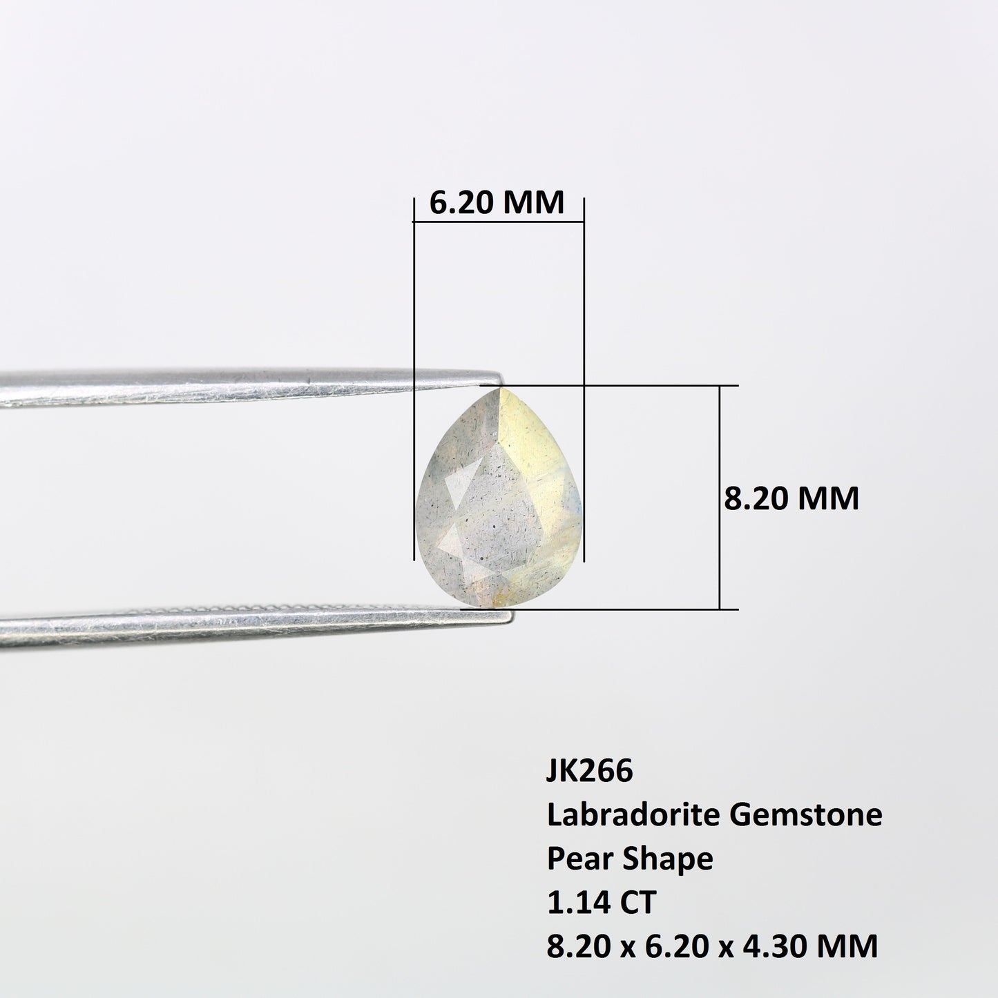 Enchanting Elegance: Unveil Romance with our 1.14 CT Pear-Shaped Labradorite Gemstone, Perfect for Your Dream Engagement Ring! - JayKrishna Diamond