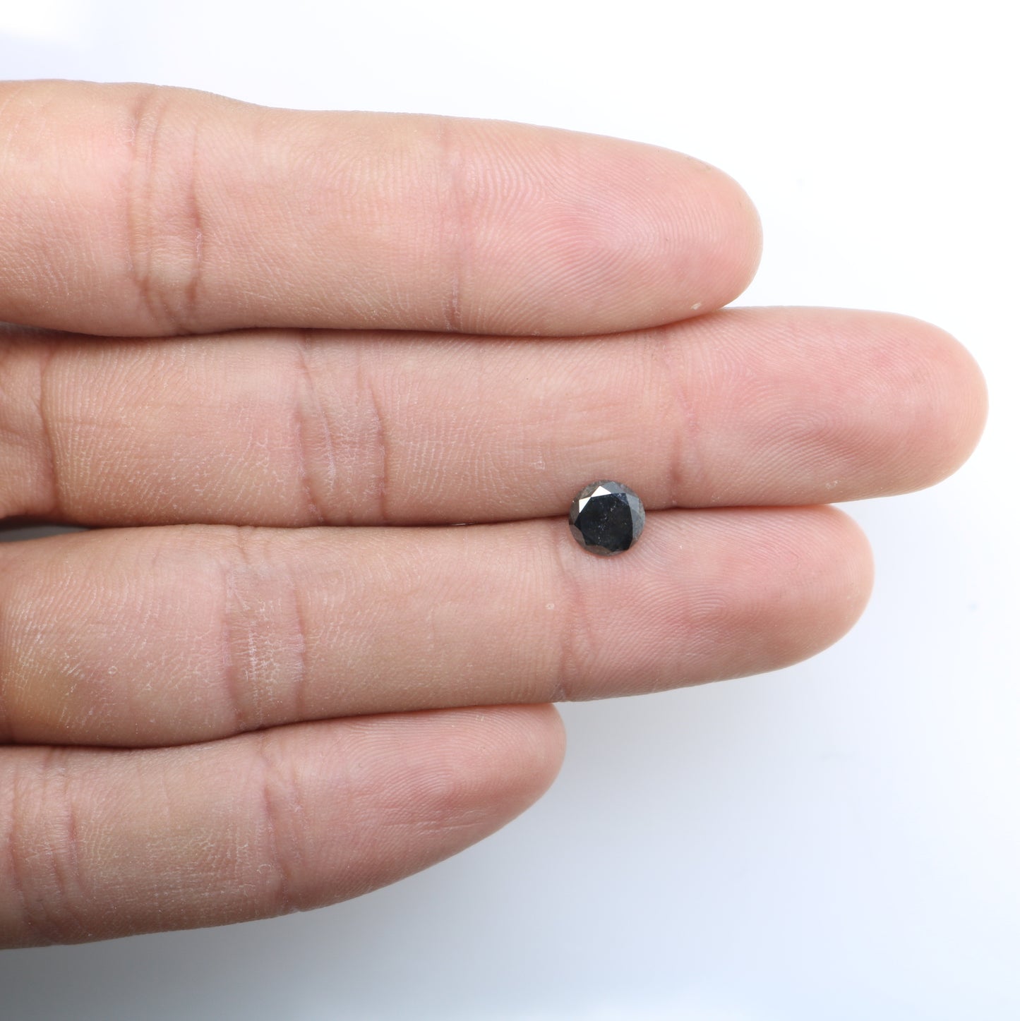 1.14 Carat Black Round Brilliant Cut Salt And Pepper Diamond Ring - JayKrishna Diamond