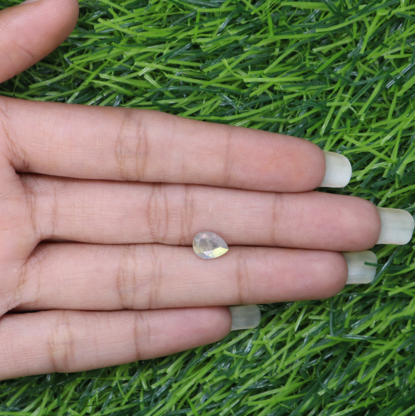 Enchanting Elegance: Unveil Romance with our 1.14 CT Pear-Shaped Labradorite Gemstone, Perfect for Your Dream Engagement Ring! - JayKrishna Diamond