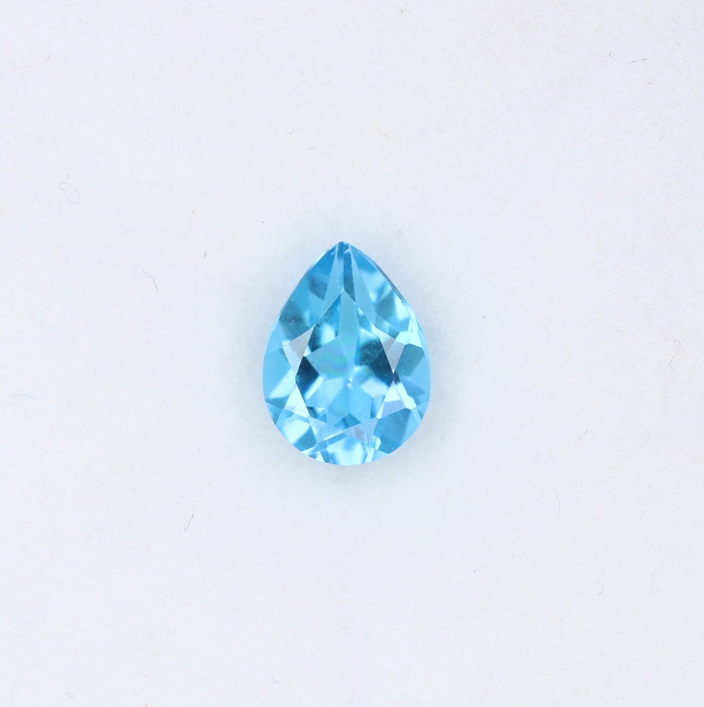1.32 CT Natural Swiss Blue 8.10 x 6.10 MM Pear Stone For Engagement Ring - JayKrishna Diamond