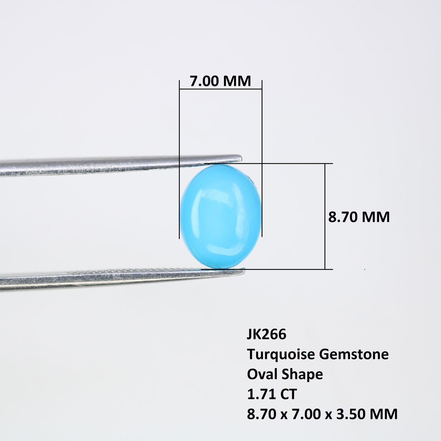 1.71 CT Natural Blue Oval Cut Turquoise Gemstone For Jewellry - JayKrishna Diamond
