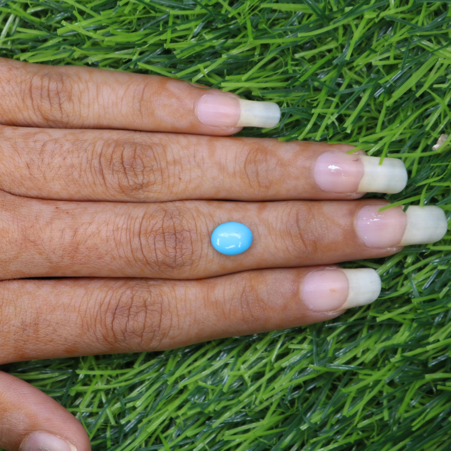 1.71 CT Natural Blue Oval Cut Turquoise Gemstone For Jewellry - JayKrishna Diamond