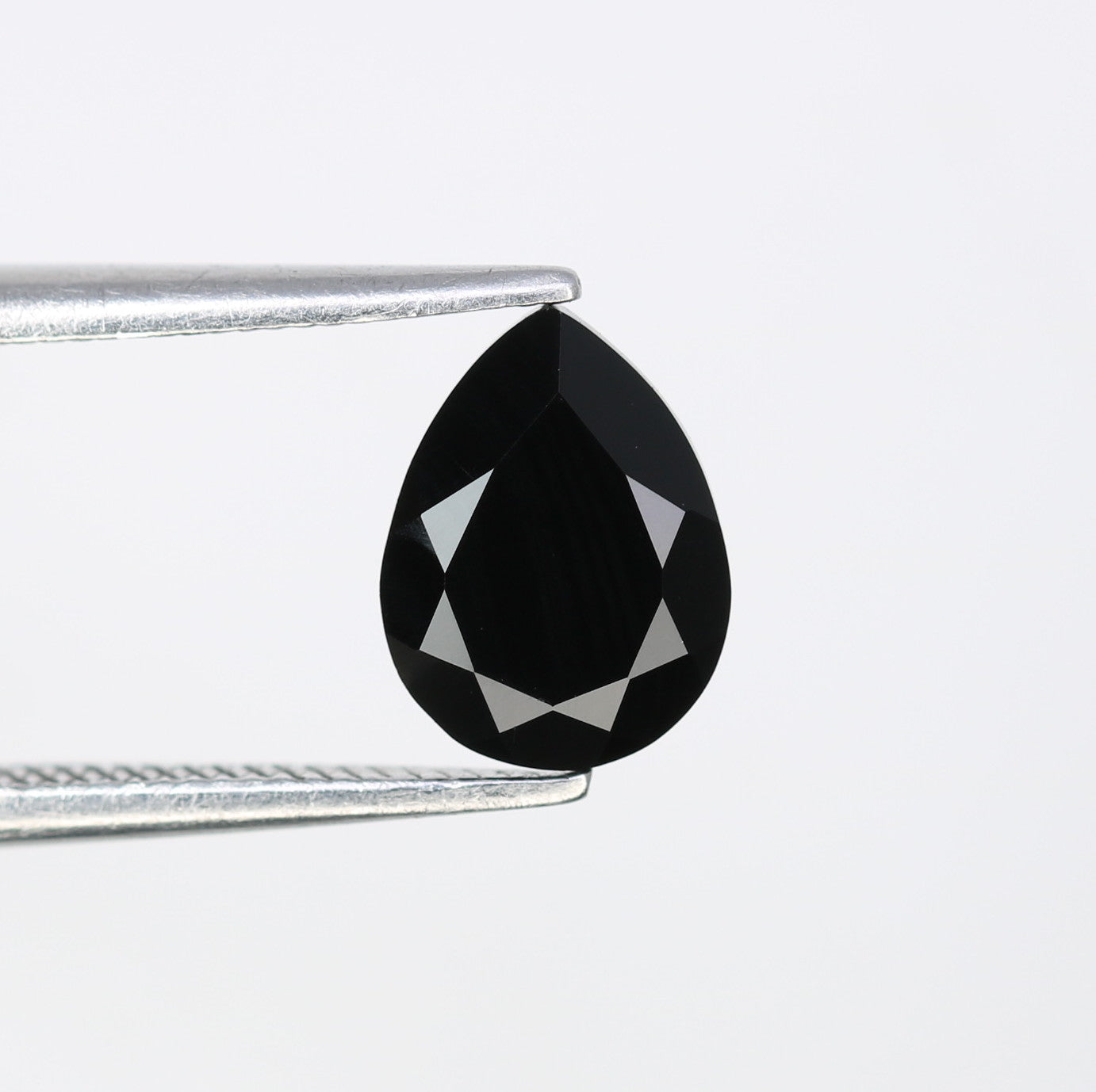 1.08 CT 8.30 x 6.20 MM Pear Shape Black Onyx Stone For Engagement Ring - JayKrishna Diamond