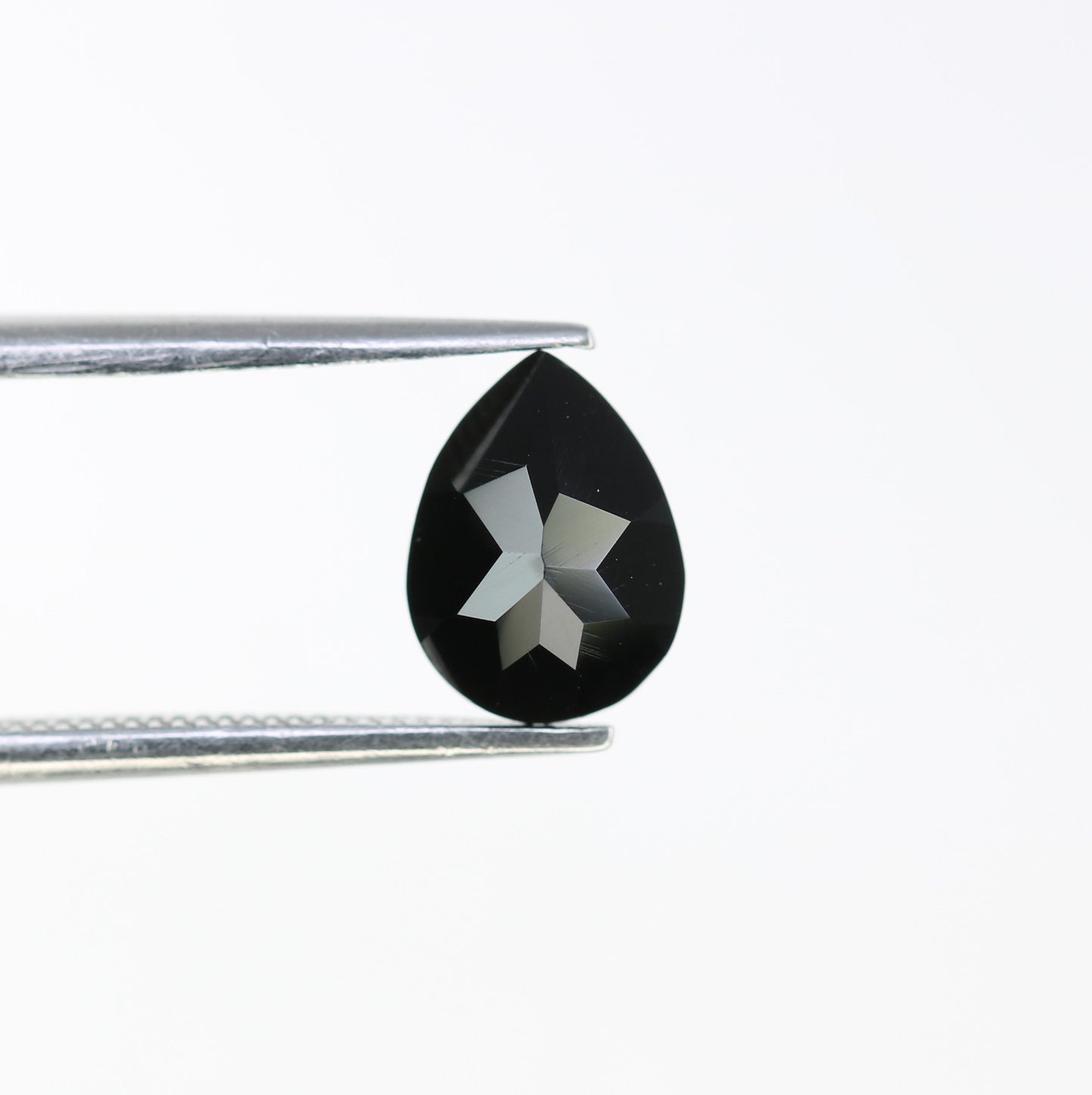1.08 CT 8.30 x 6.20 MM Pear Shape Black Onyx Stone For Engagement Ring - JayKrishna Diamond