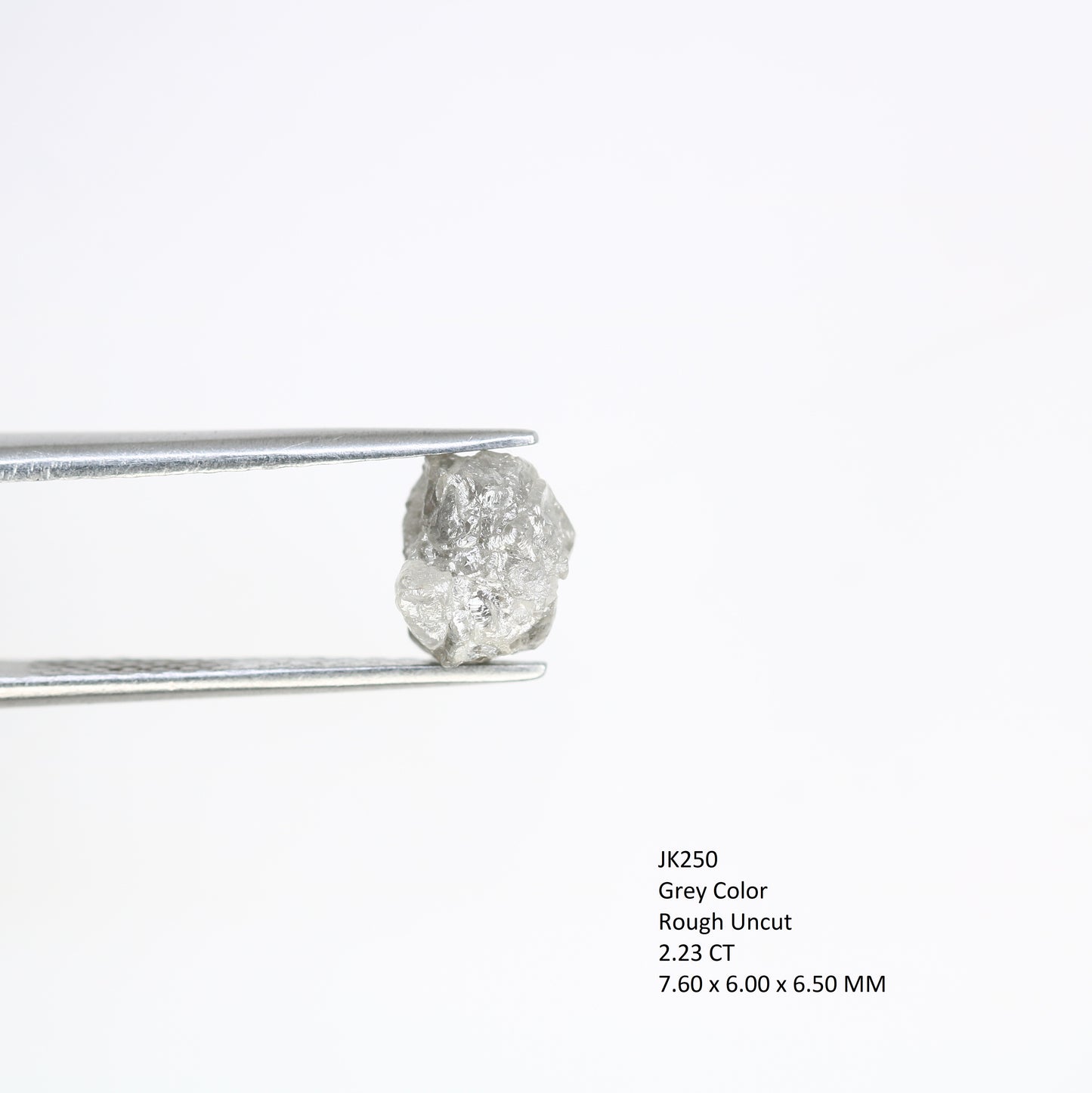 2.23 Carat Natural Loose Antique Grey Color Raw Rough Diamond For Wedding Ring - JayKrishna Diamond