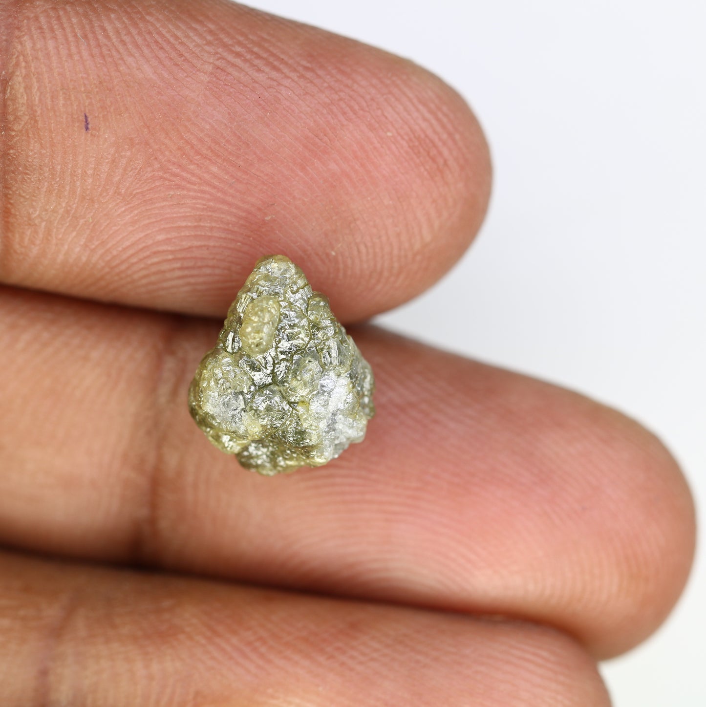 5.78 Carat Green Color Loose Natural Uncut Raw Rough Diamond For Wedding Ring - JayKrishna Diamond