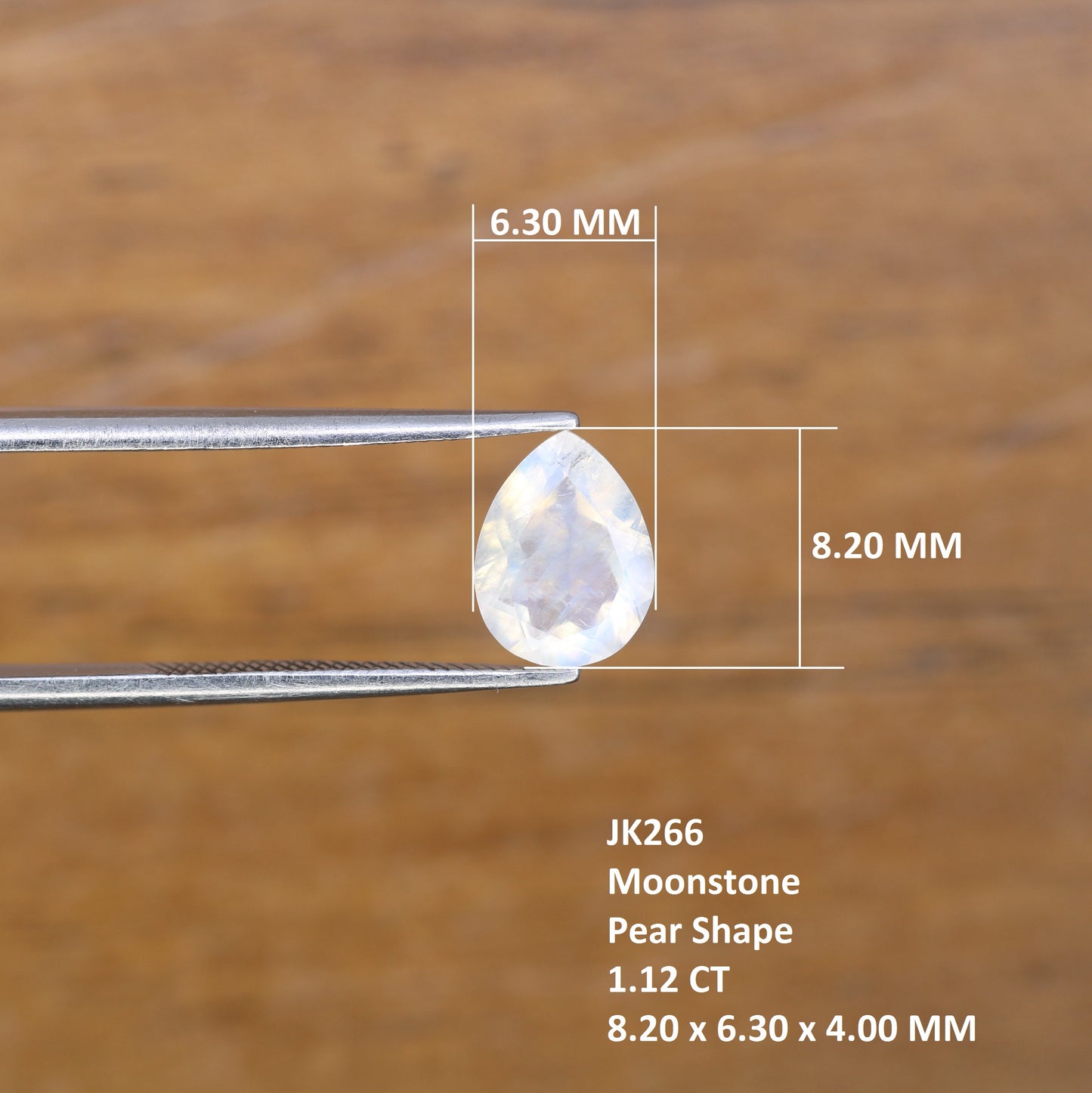 1.12 CT MoonStone Pear Shape White Gemstone For Engagement Ring - JayKrishna Diamond