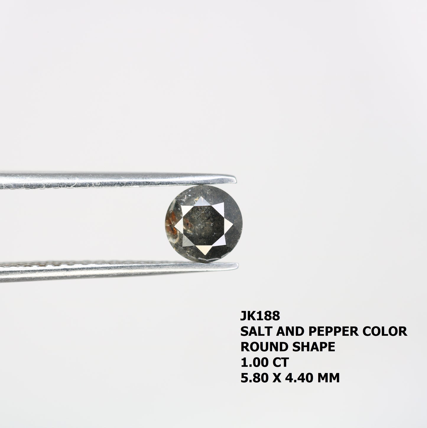 1.00 Carat Loose Salt And Pepper Diamond Ring Round Brilliant Cut Diamond For Galaxy Ring - JayKrishna Diamond