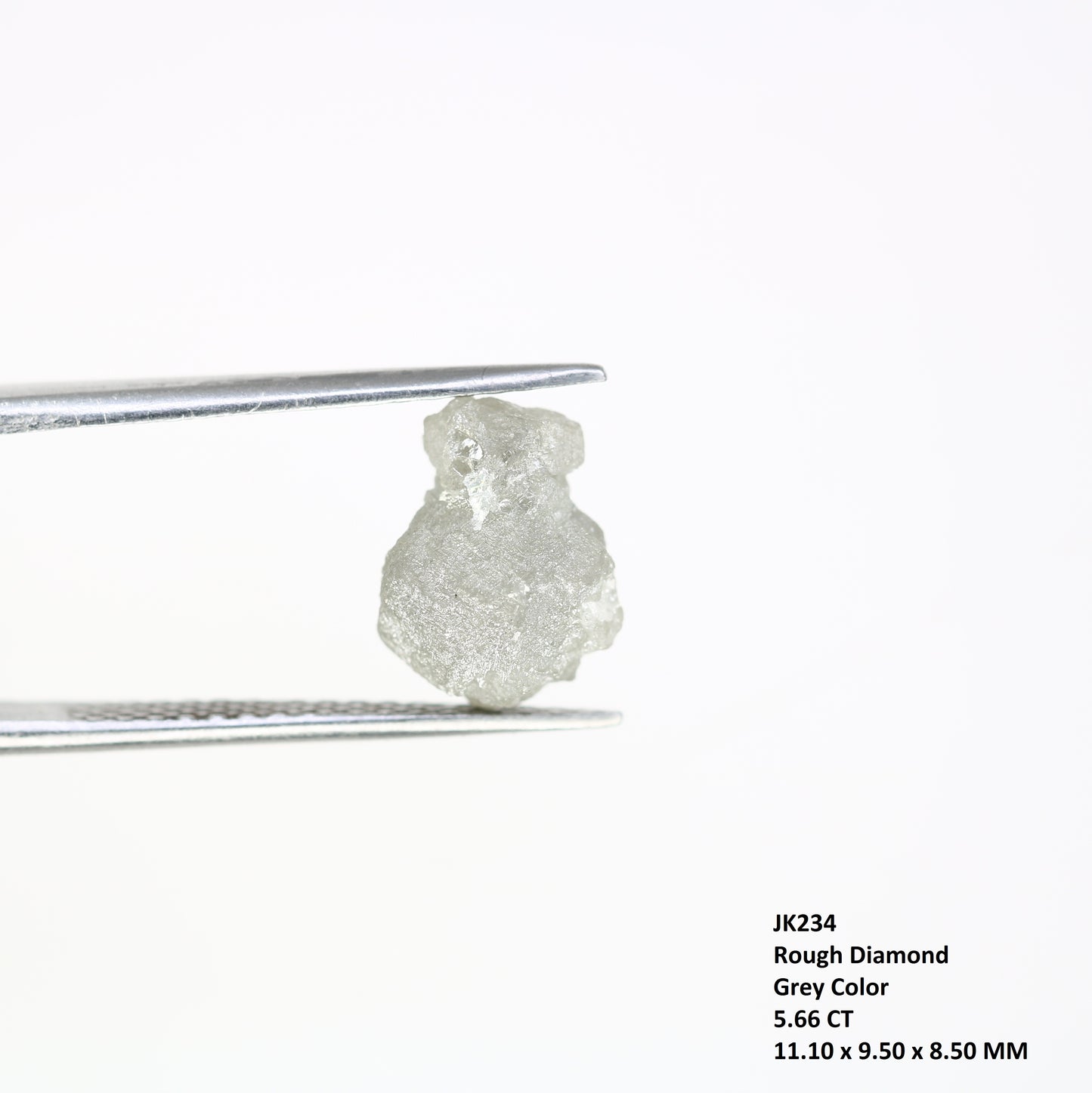 5.66 Carat Grey Color Natural Uncut Raw Loose Rough Diamond For Promise Ring - JayKrishna Diamond