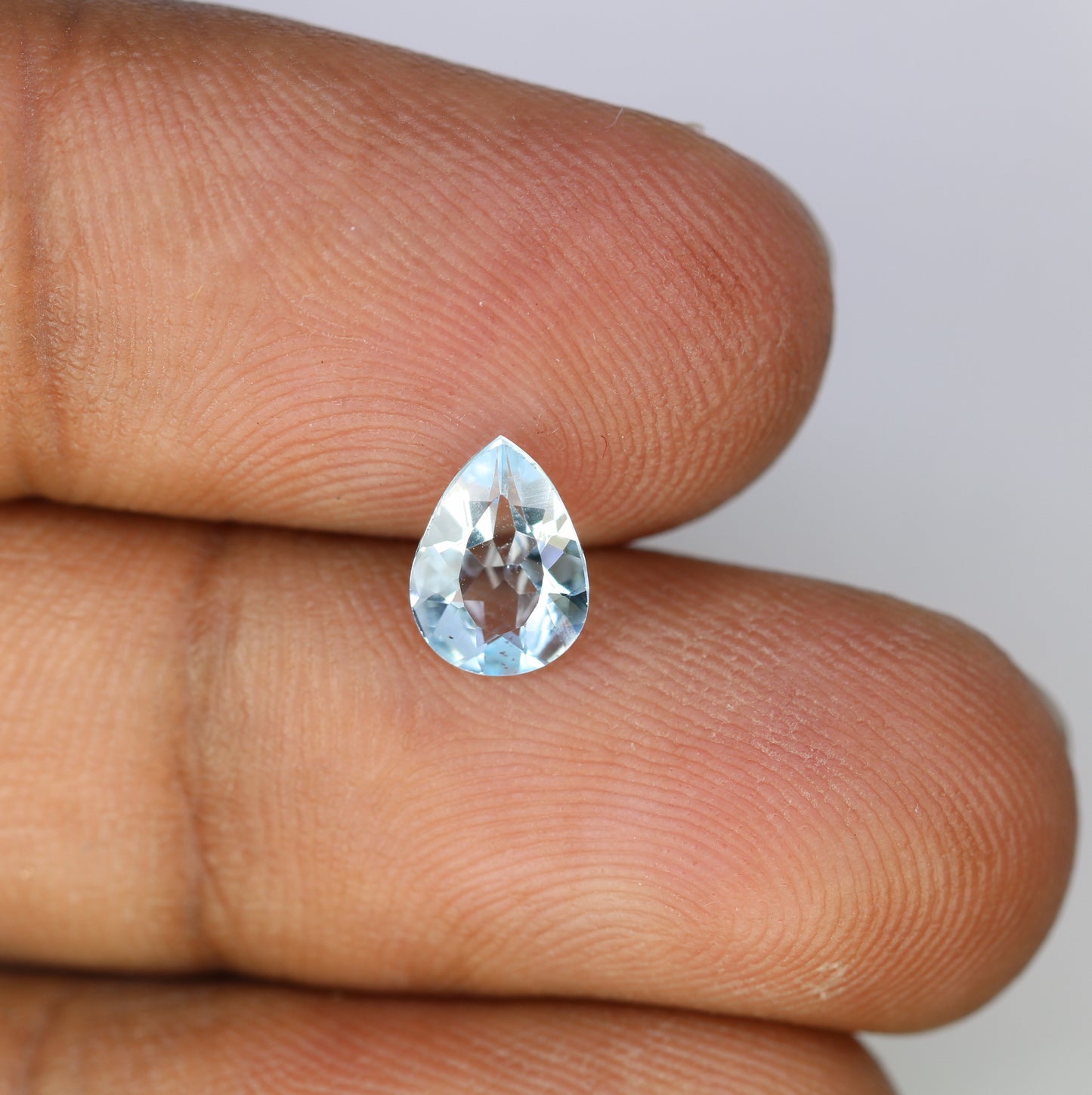 1.15 CT 8.30 x 6.00 MM Aquamarine Pear Cut Blue Gemstone For Engagement Ring - JayKrishna Diamond