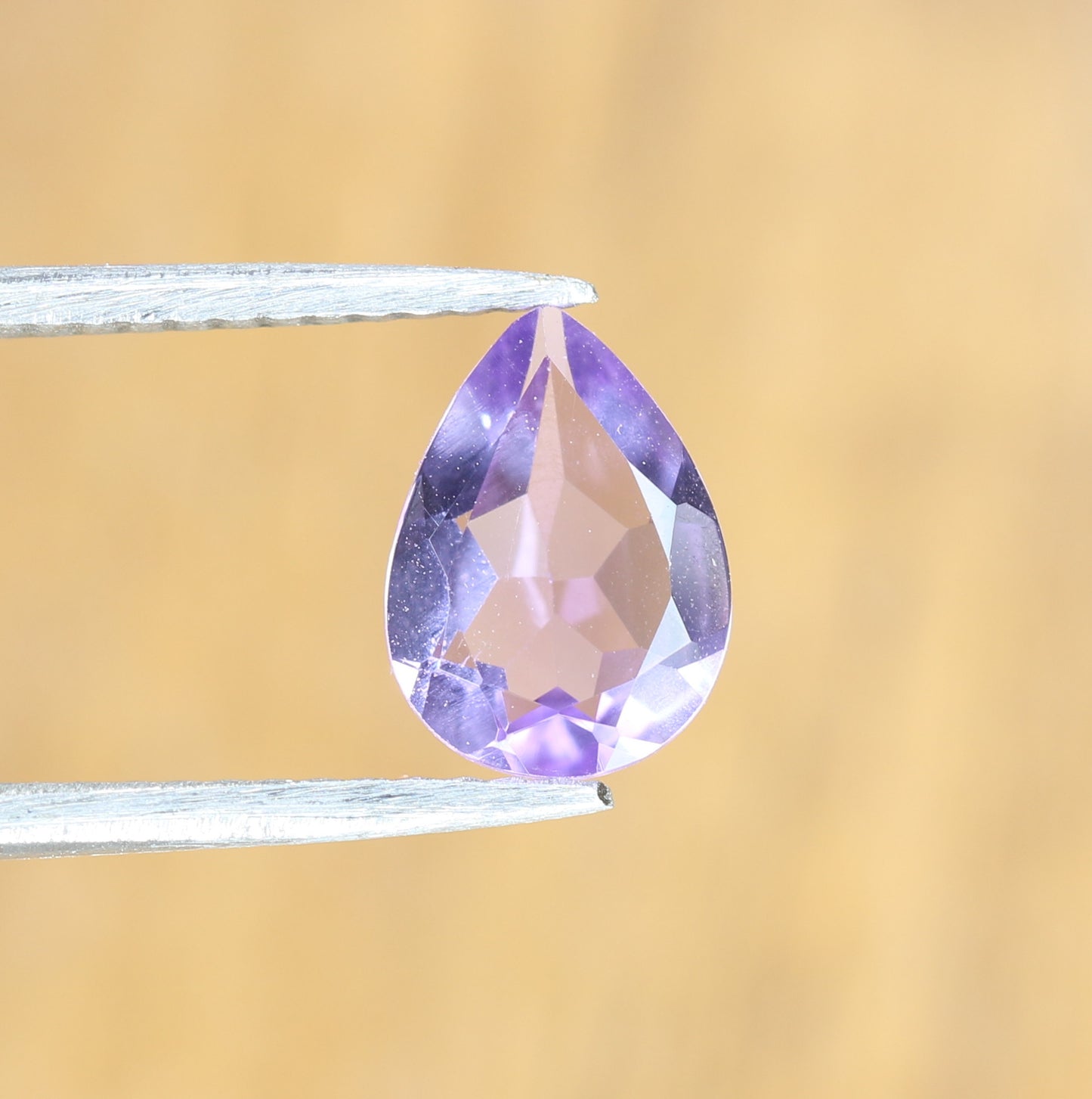 0.79 CT 8.07 MM Beautiful Purple Amethyst Pear Shape Loose Galaxy Diamond For Proposal Ring - JayKrishna Diamond