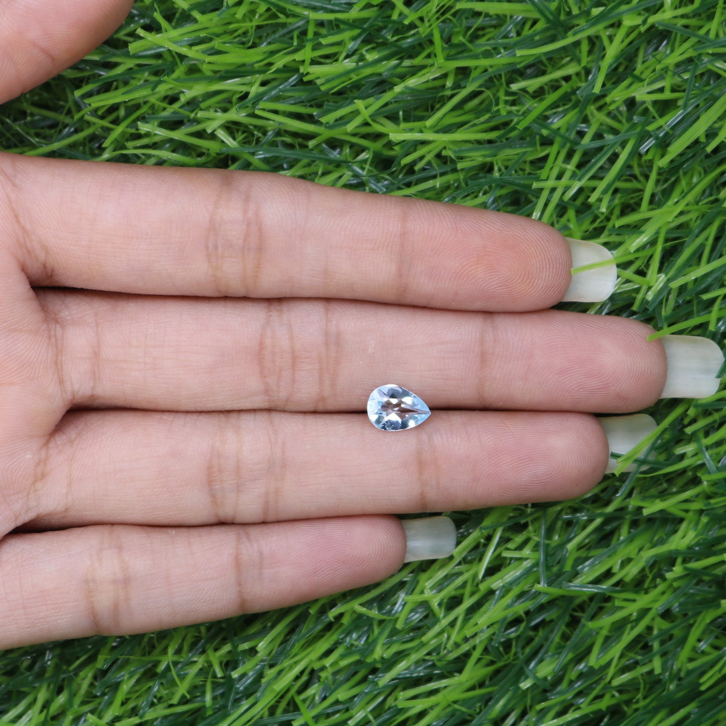 1.15 CT 8.30 x 6.00 MM Aquamarine Pear Cut Blue Gemstone For Engagement Ring - JayKrishna Diamond