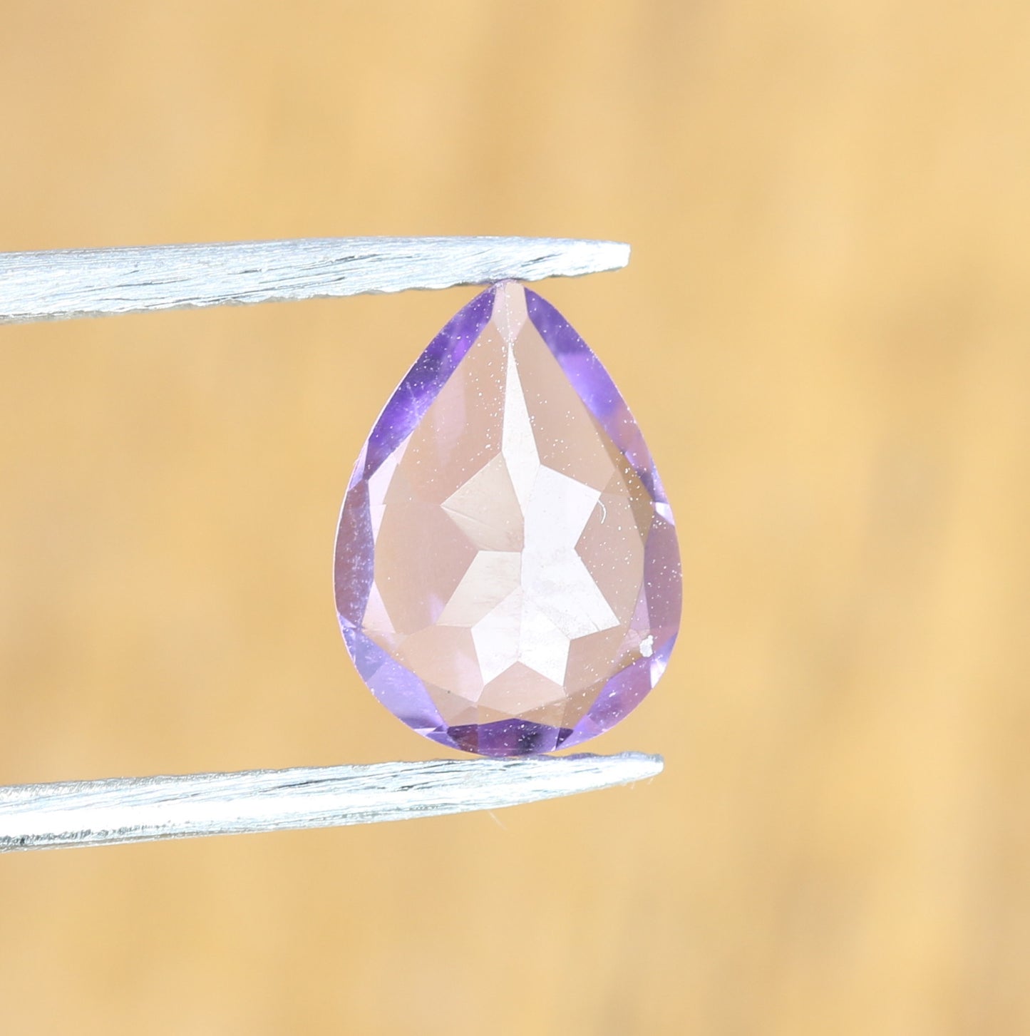 0.79 CT 8.07 MM Beautiful Purple Amethyst Pear Shape Loose Galaxy Diamond For Proposal Ring - JayKrishna Diamond