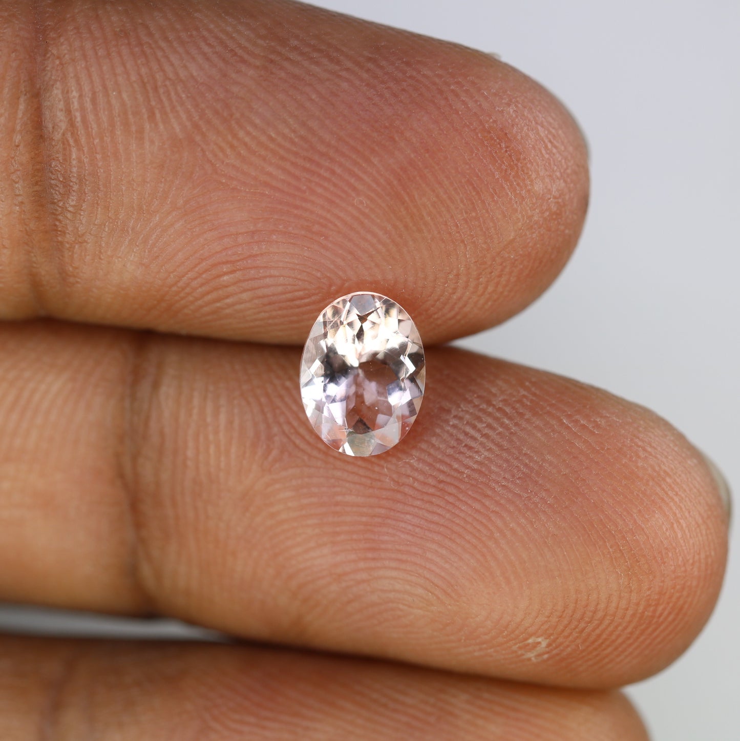 1.18 CT 8.10 x 6.20 MM Morganite Oval Stone For Engagement Ring - JayKrishna Diamond